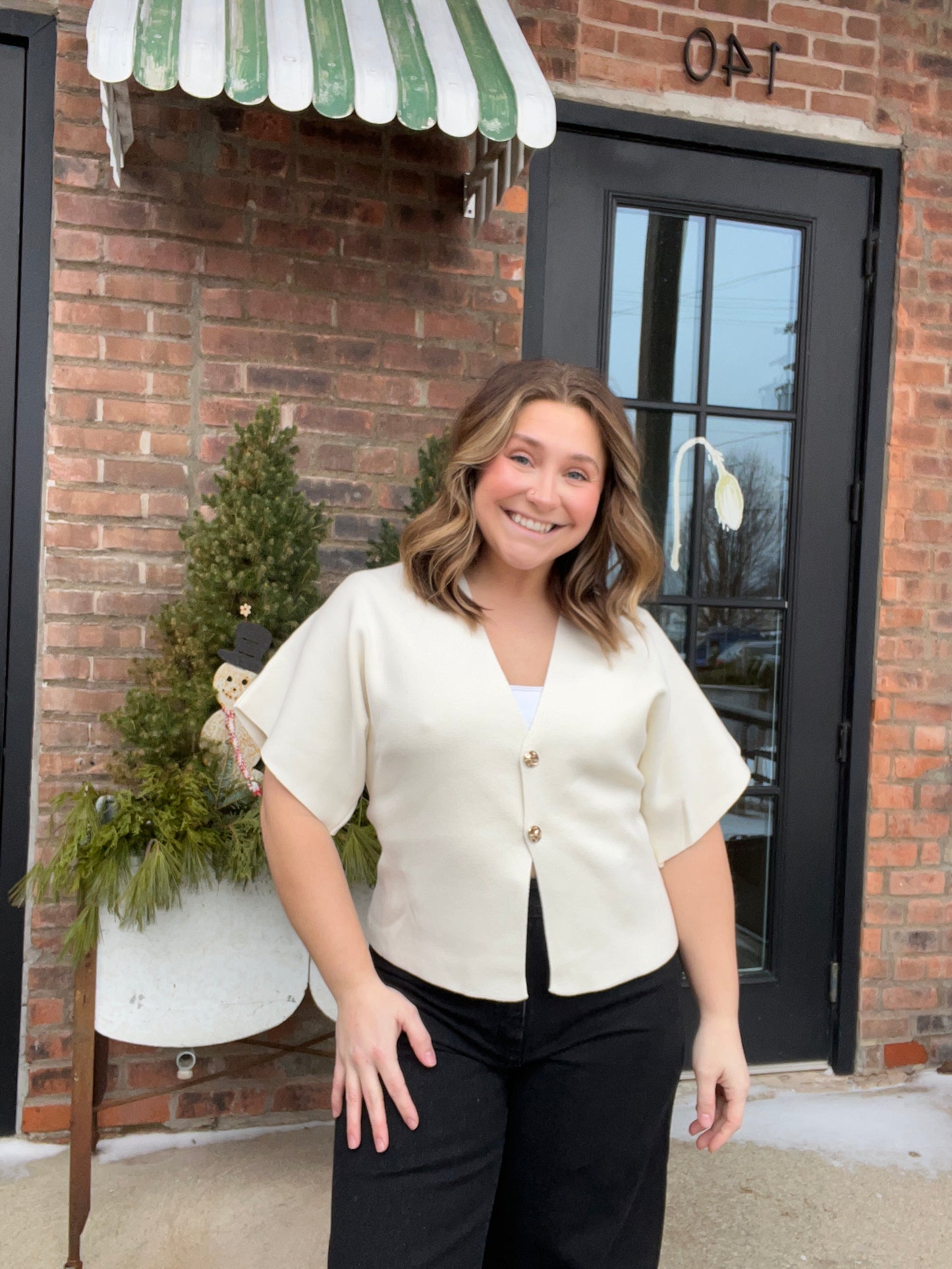 Sleek V-Neck Blouse