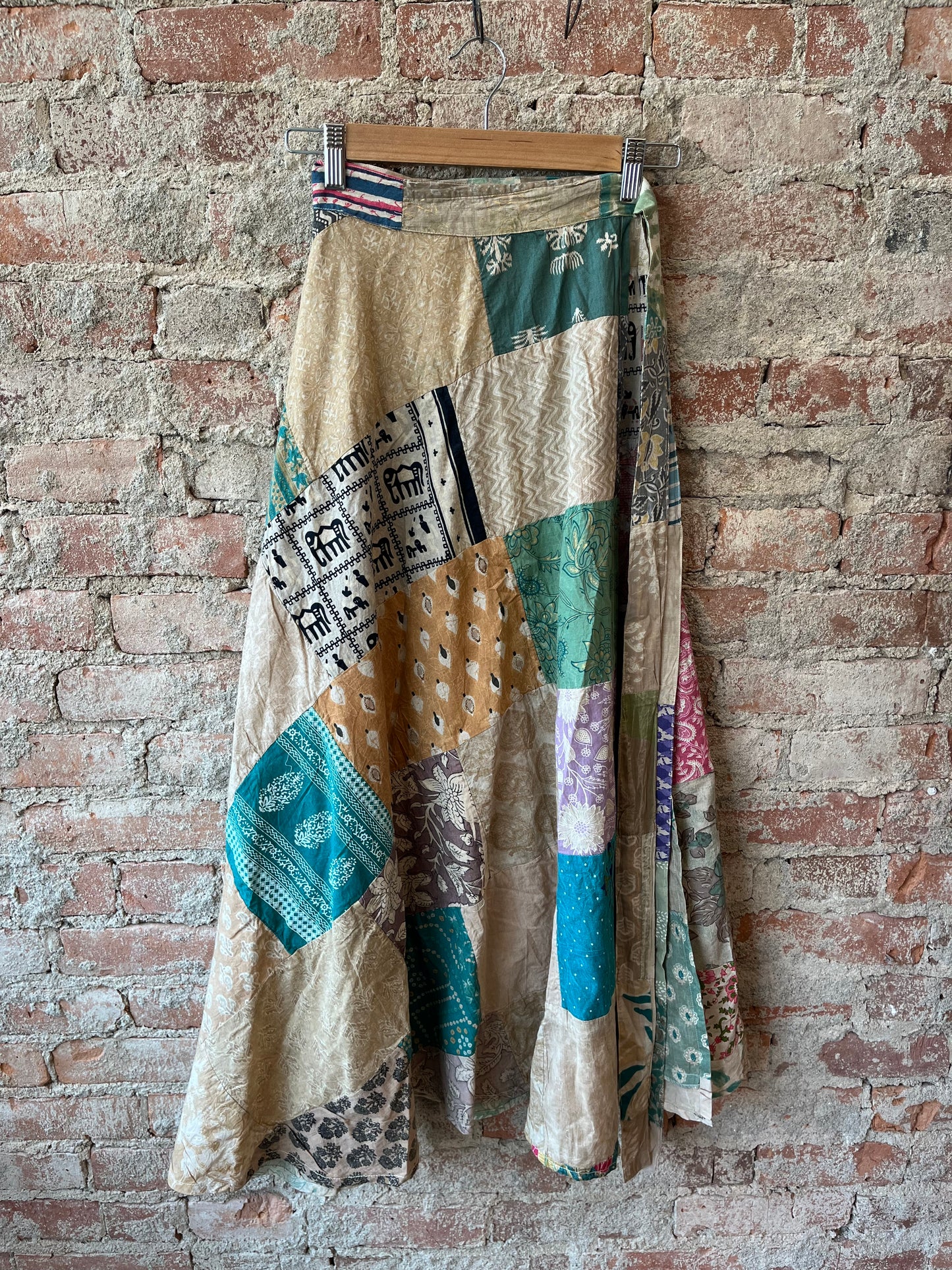 Patchwork Wrap Skirt