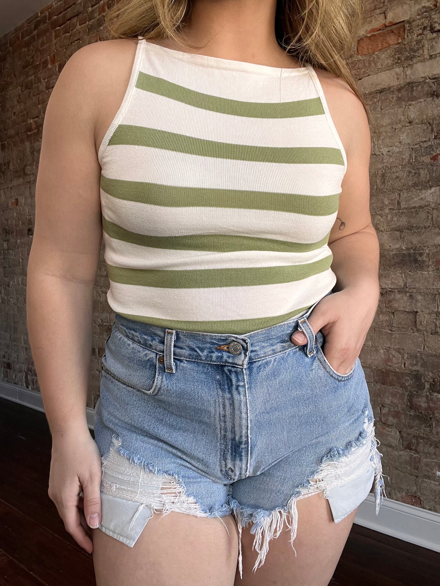Stripe Sweater Tank Top