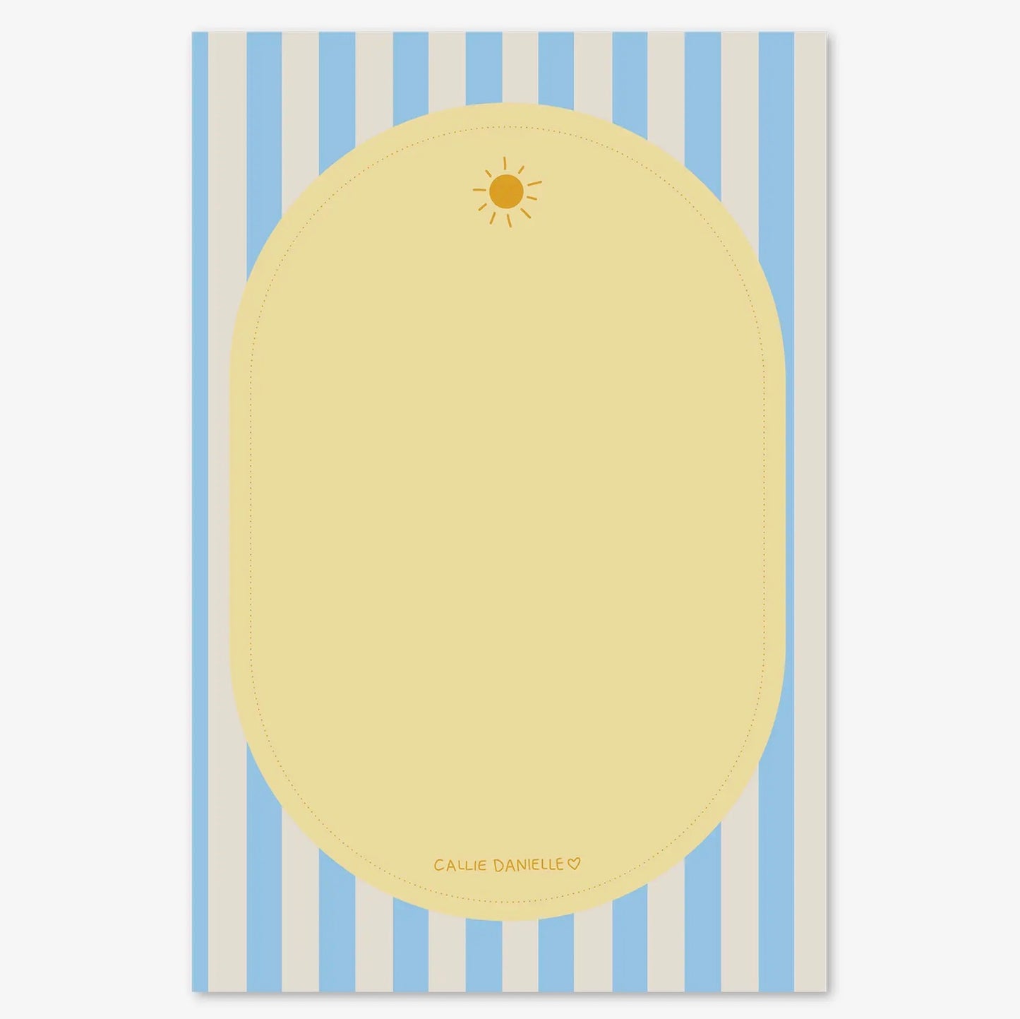 Sunny Striped Coastal-Inspired 4x6 Notebook
