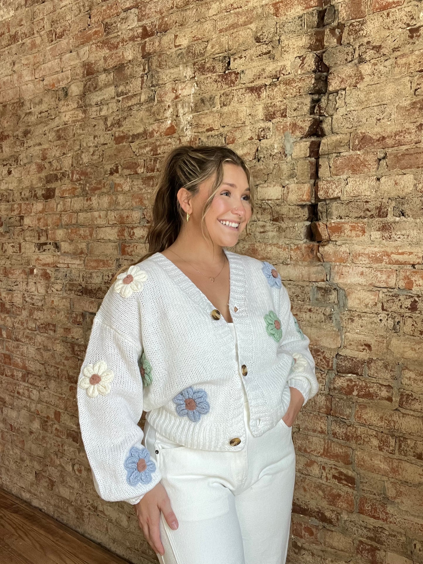 3D Floral Cardigan