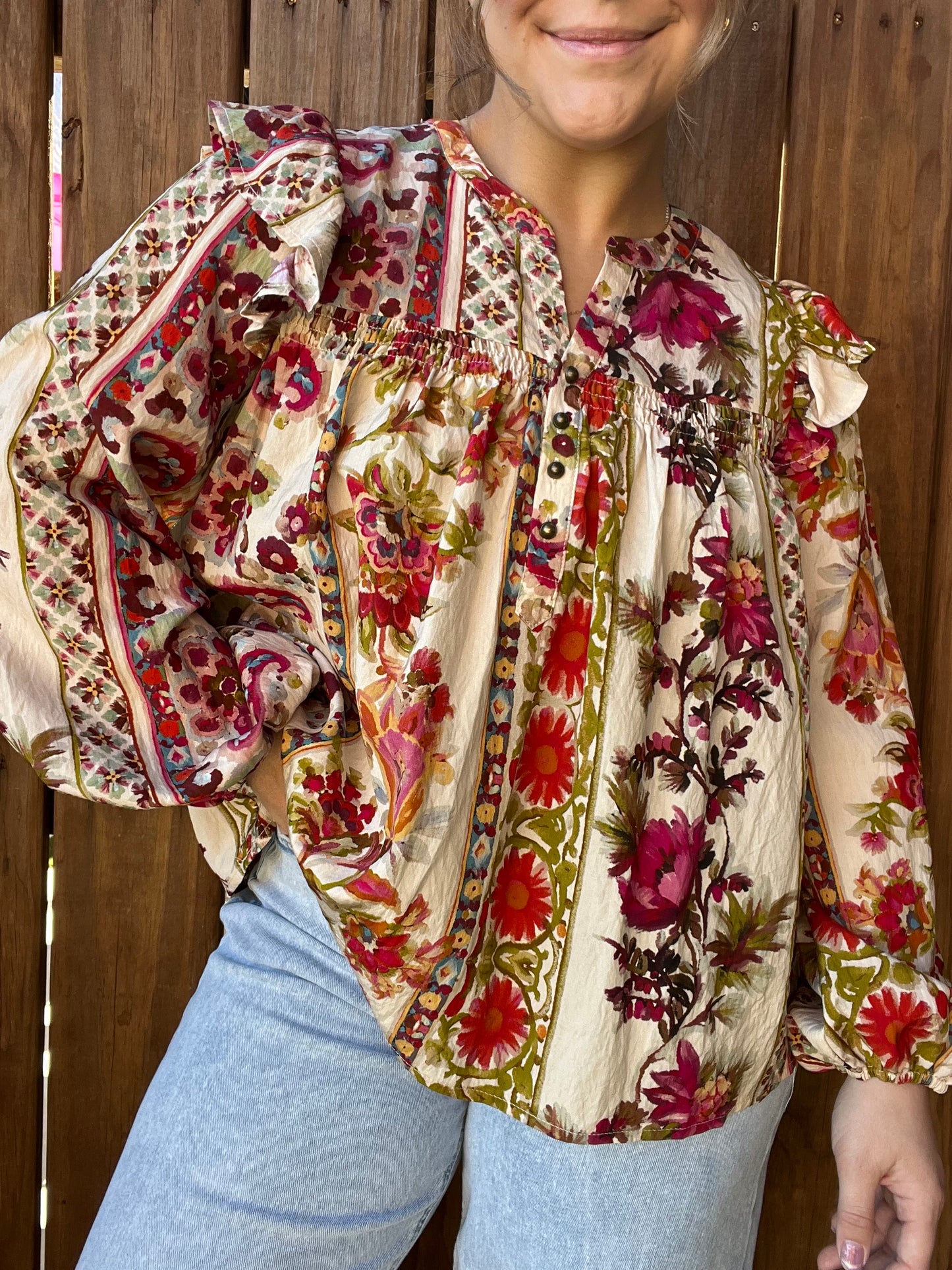 Ruffled Fall Blouse