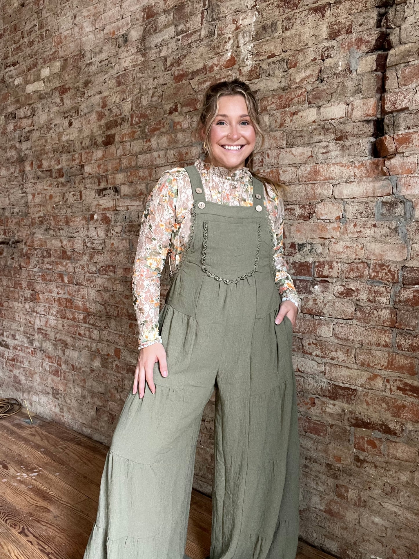 Tiered Button Overalls