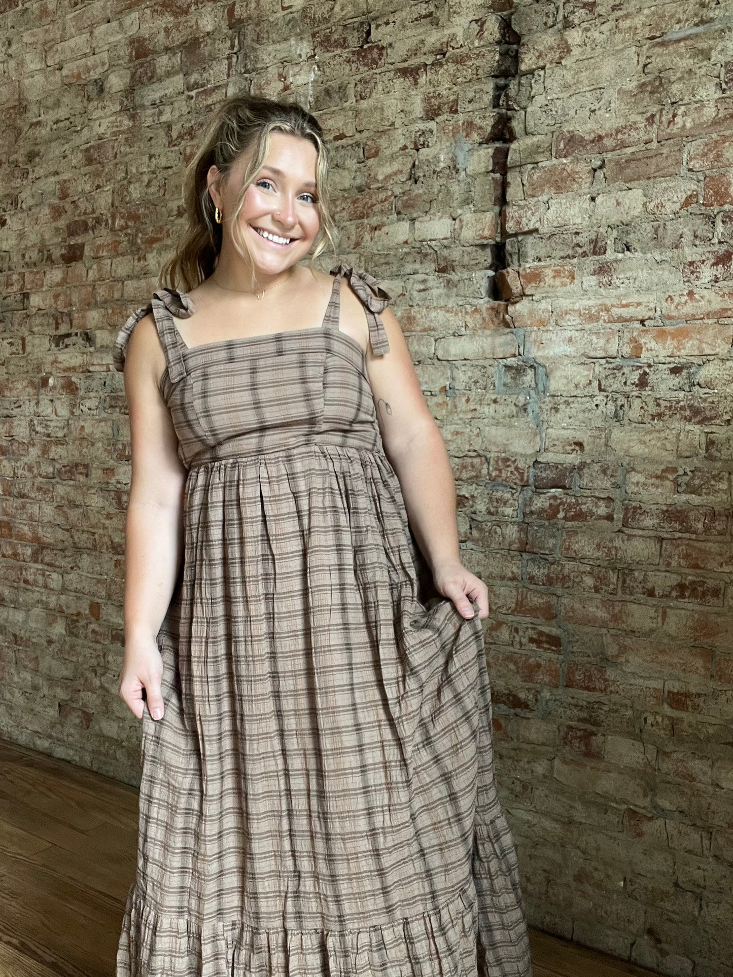 Plaid Maxi Dress