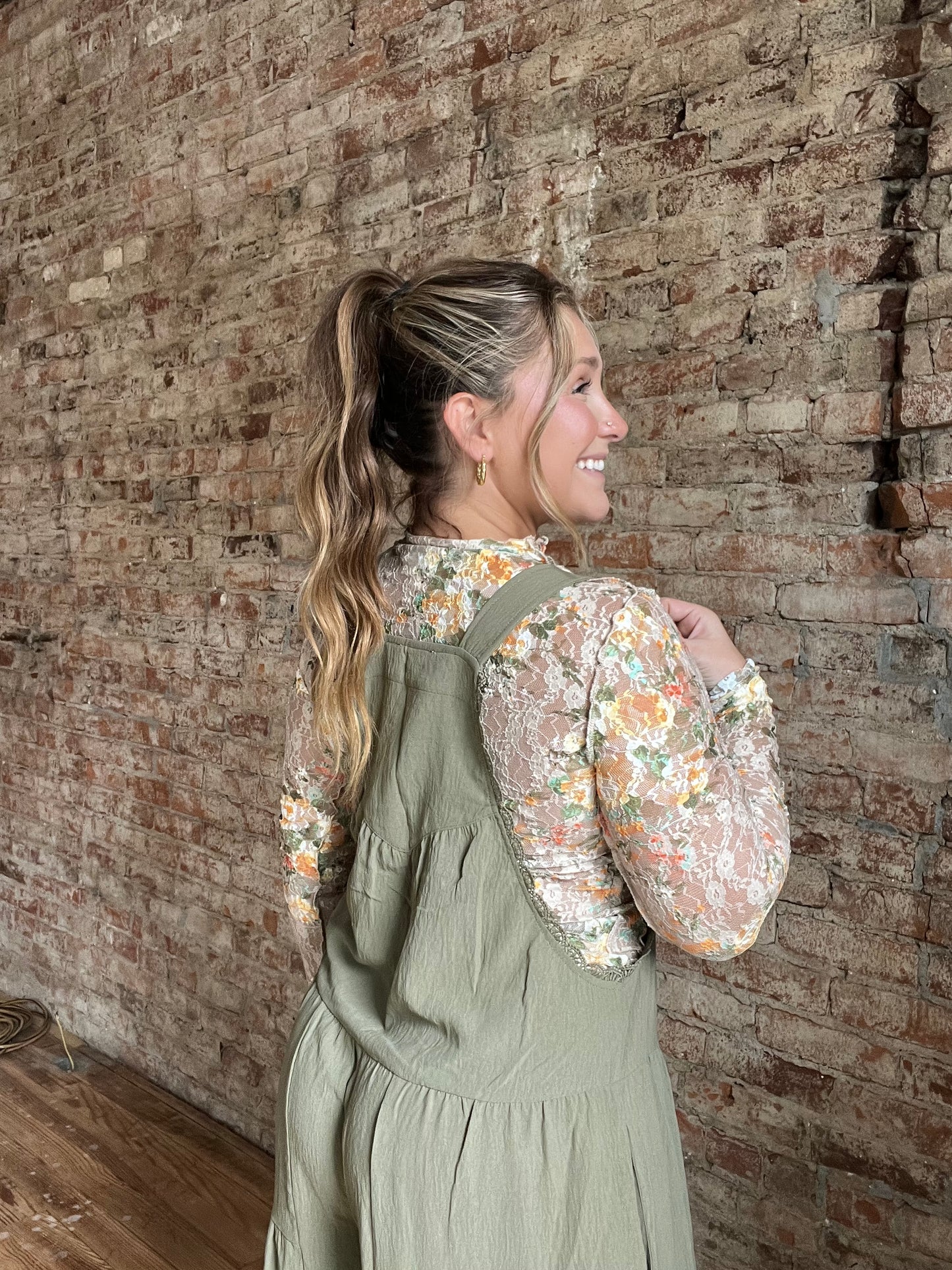 Floral Mock Neck Top