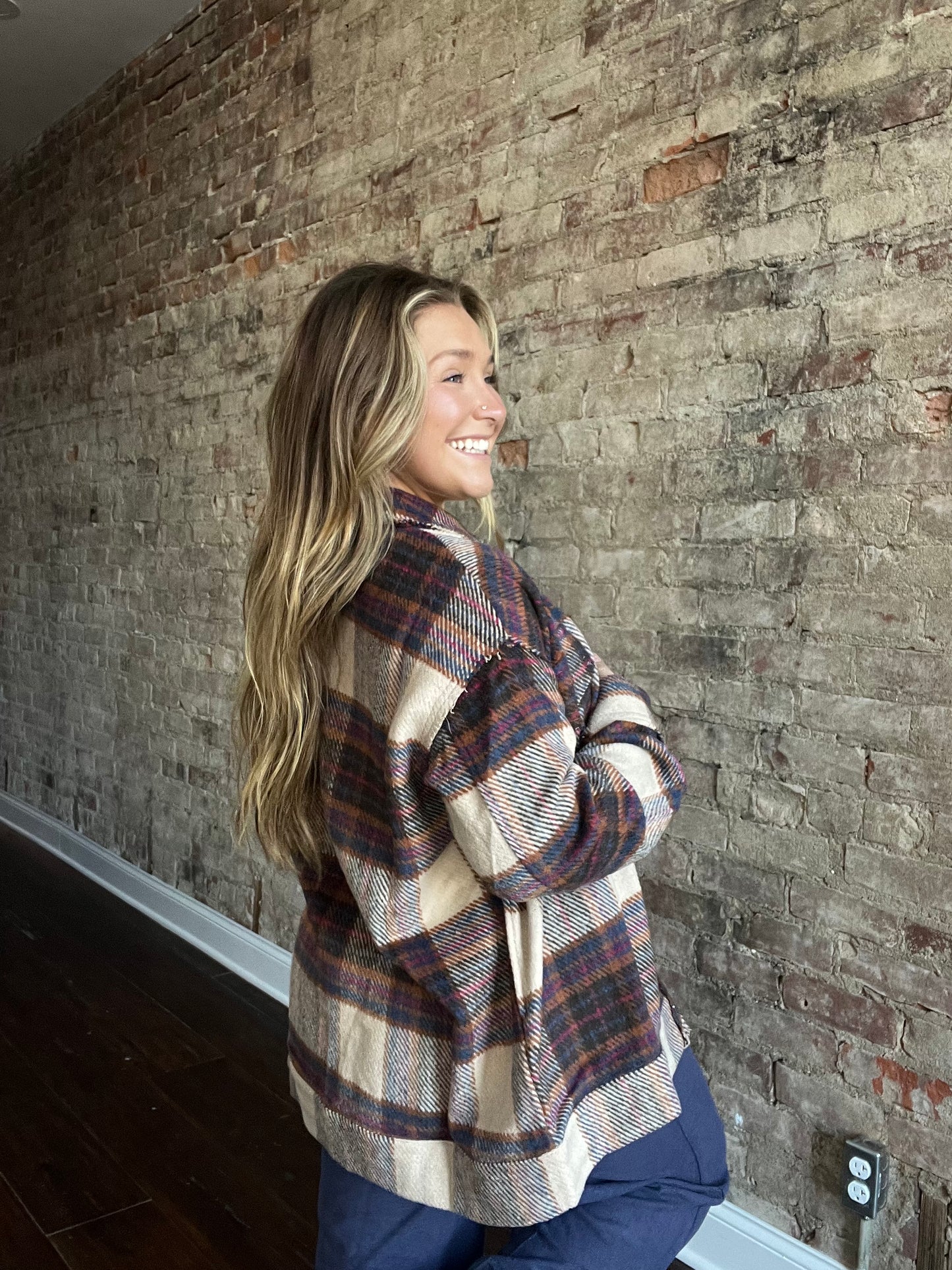 Plaid Button Shacket