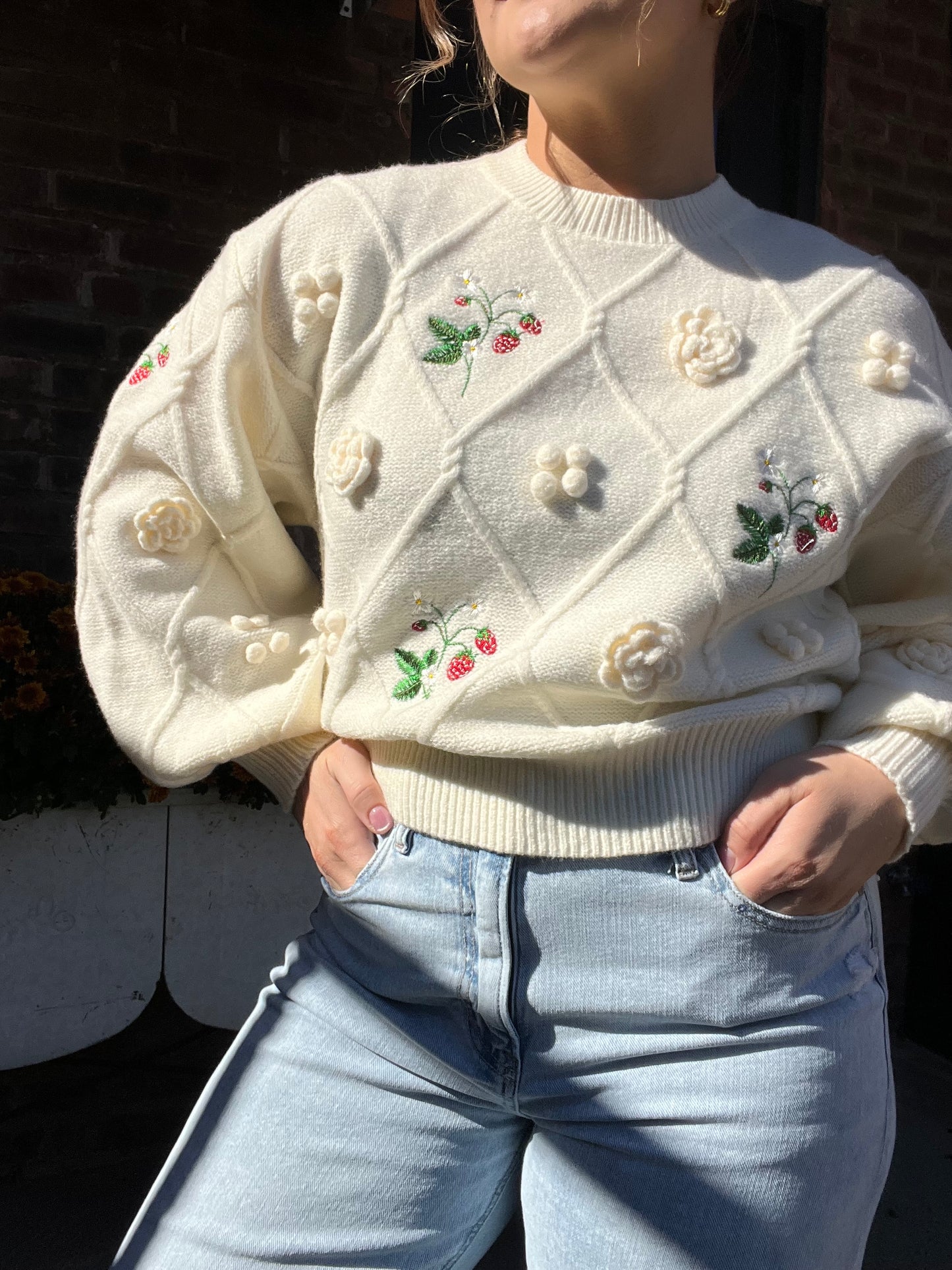 Strawberries & Cream Sweater