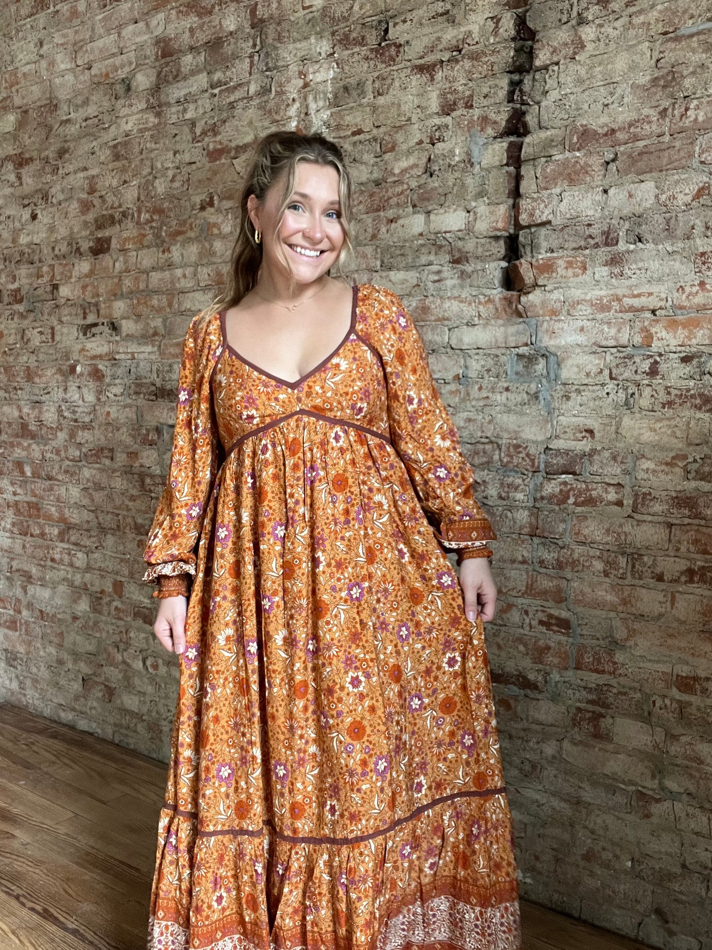 Pumpkin Spice Maxi Dress