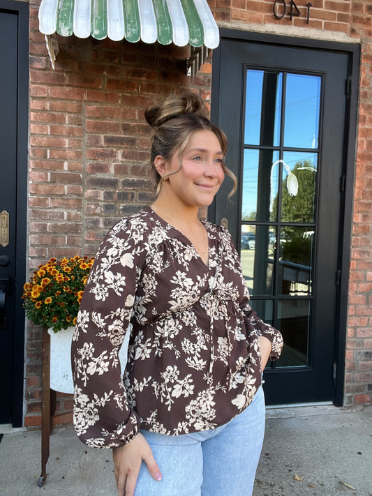 Floral Flare Blouse
