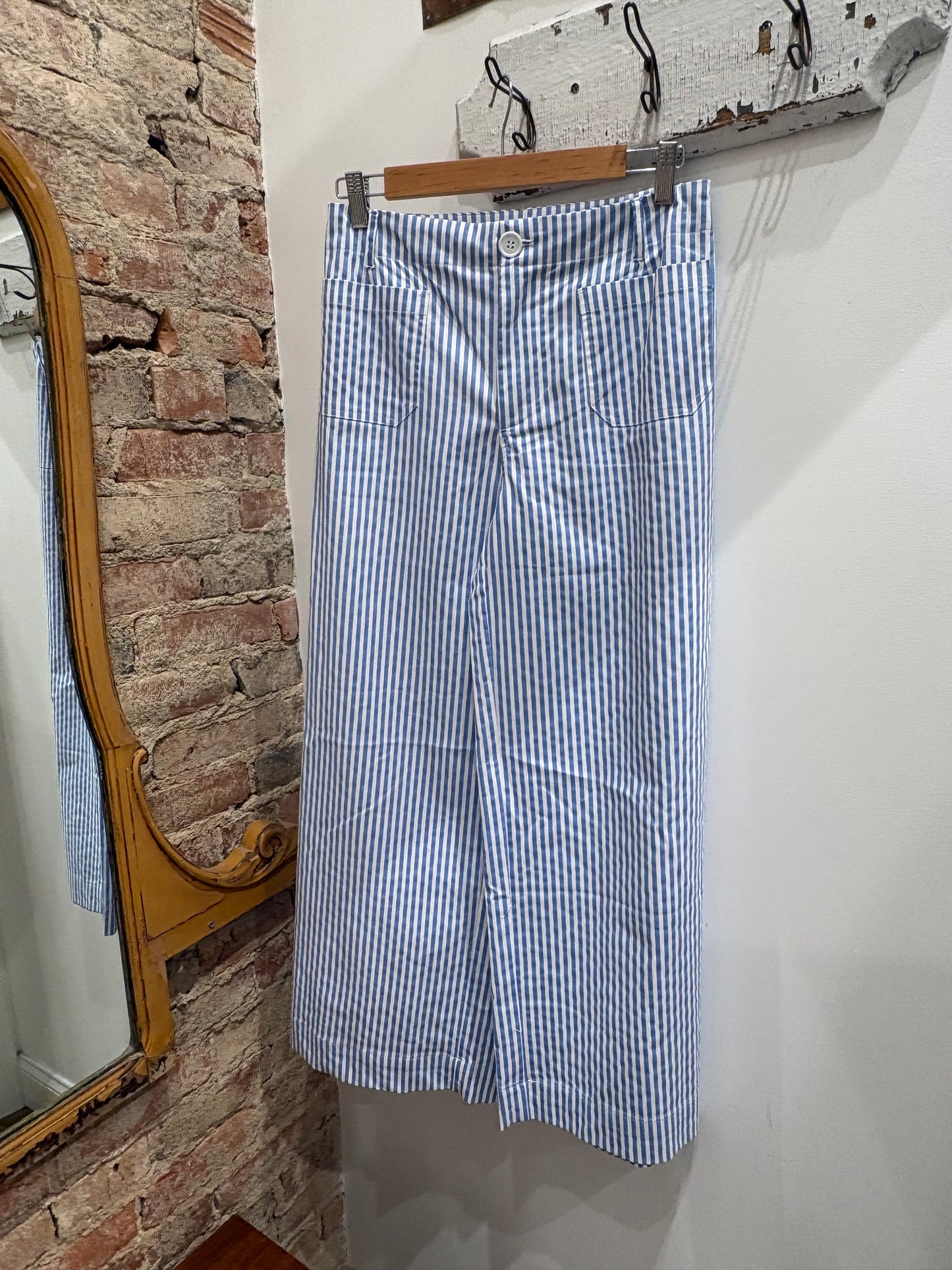 Blue Striped Pants