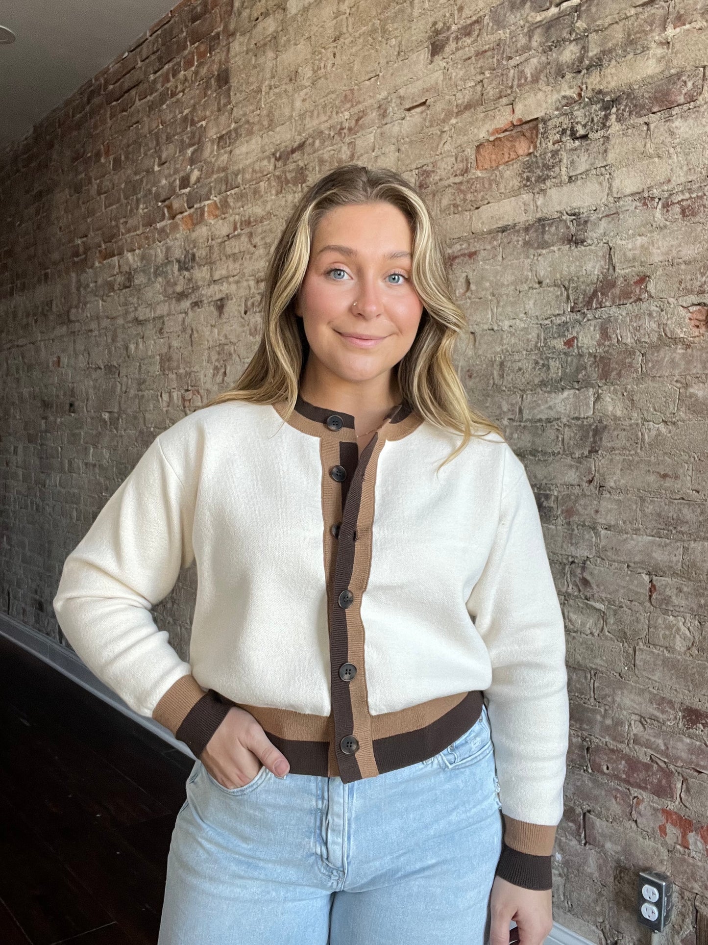 Dual Stripe Cardigan