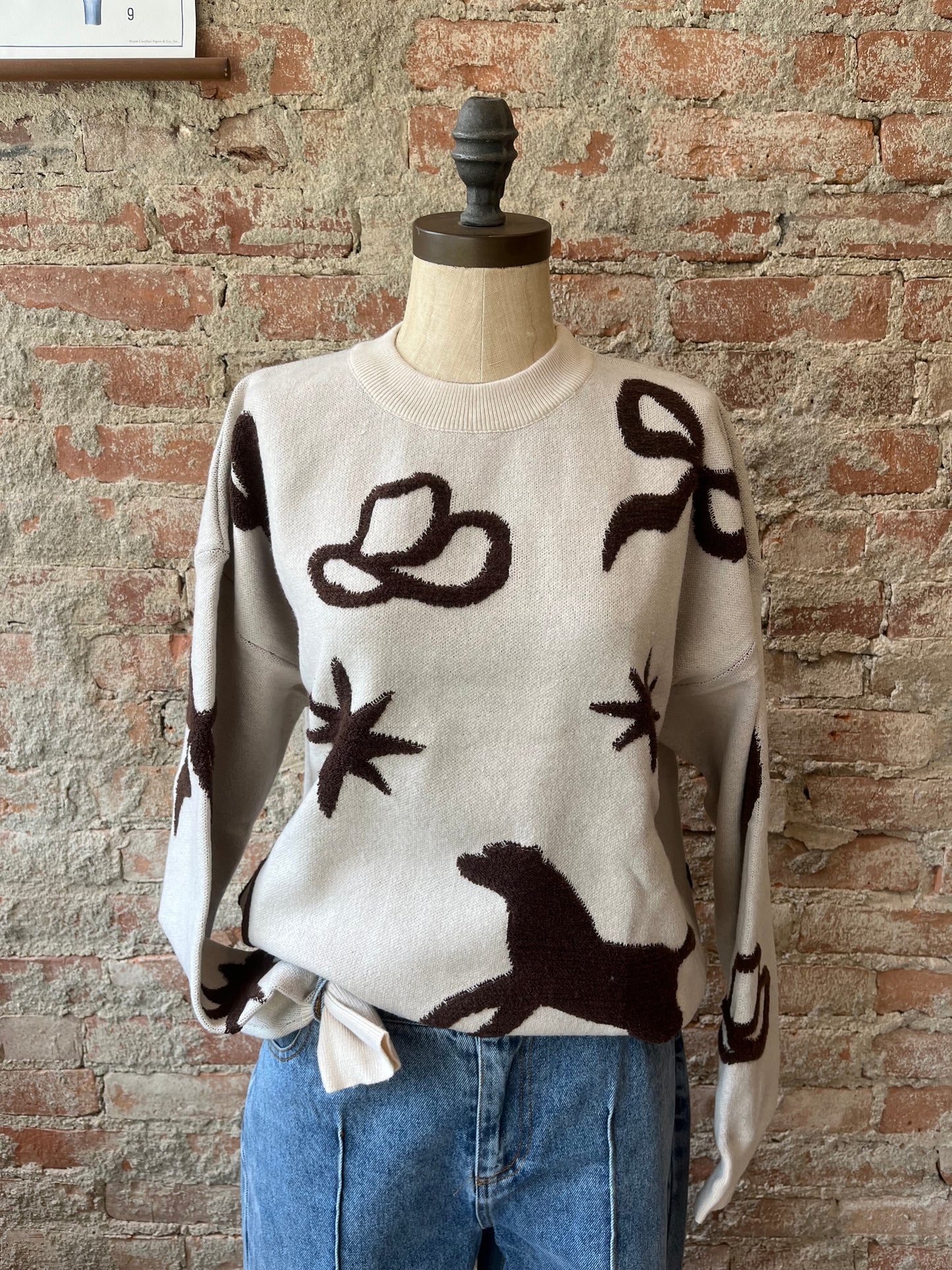 Cowboy Pattern Sweater