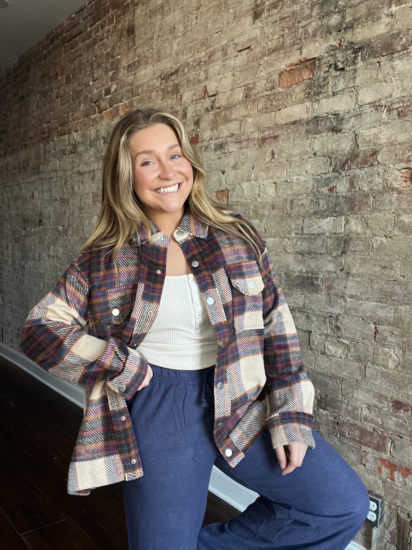 Plaid Button Shacket