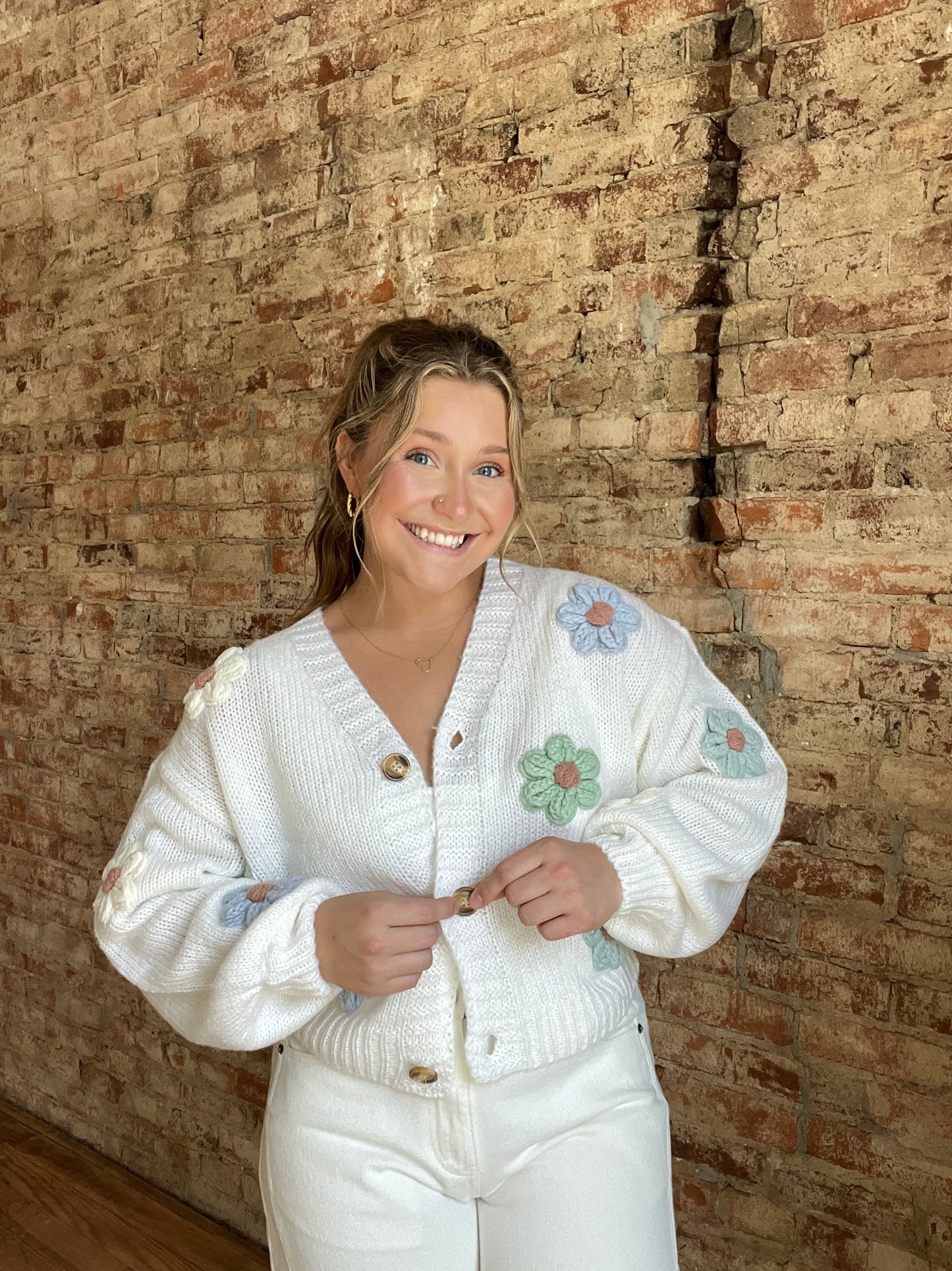 3D Floral Cardigan