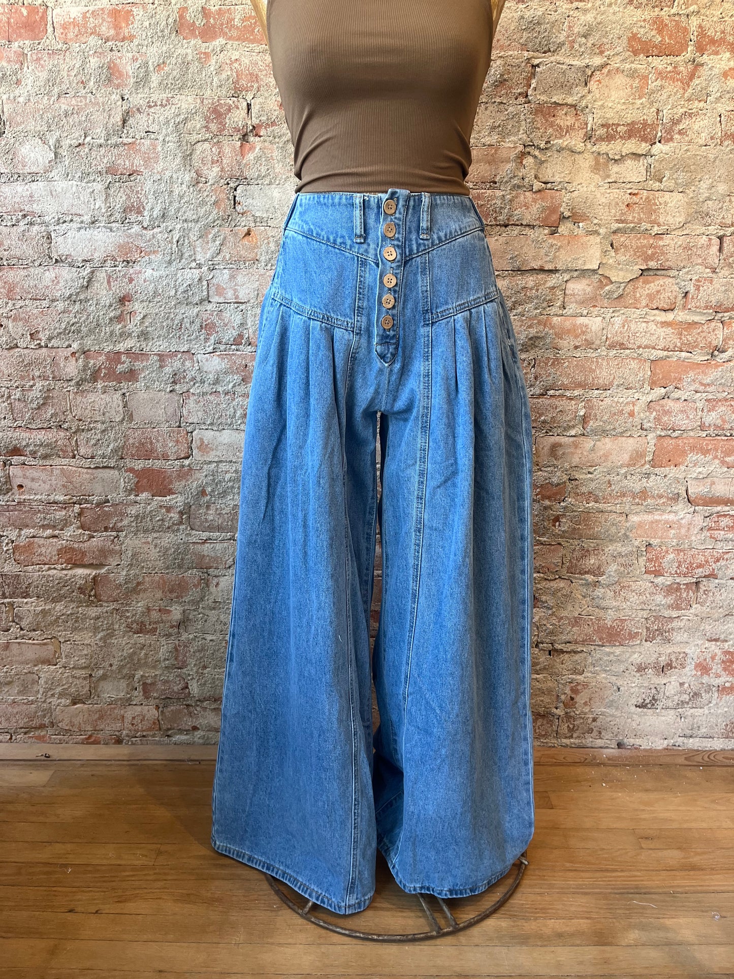 Flare Button Jeans