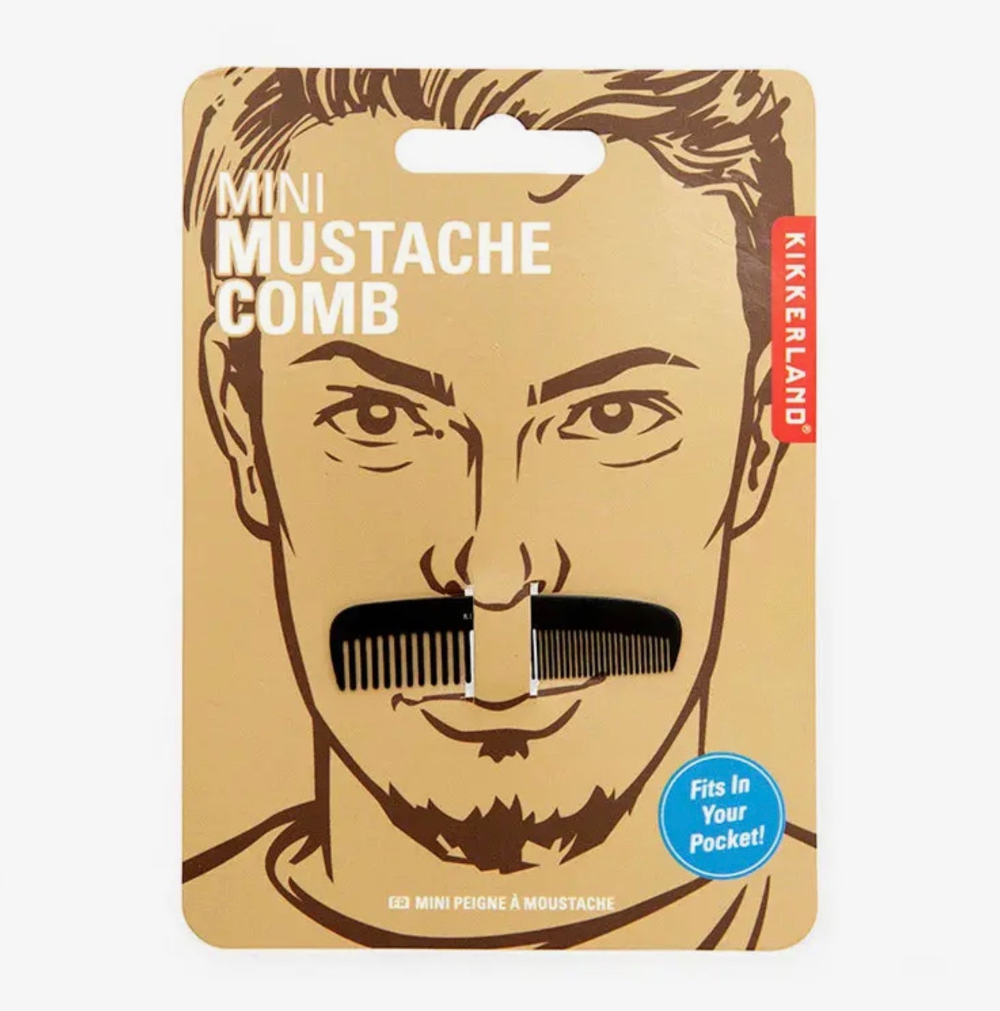 Mini Mustache Comb