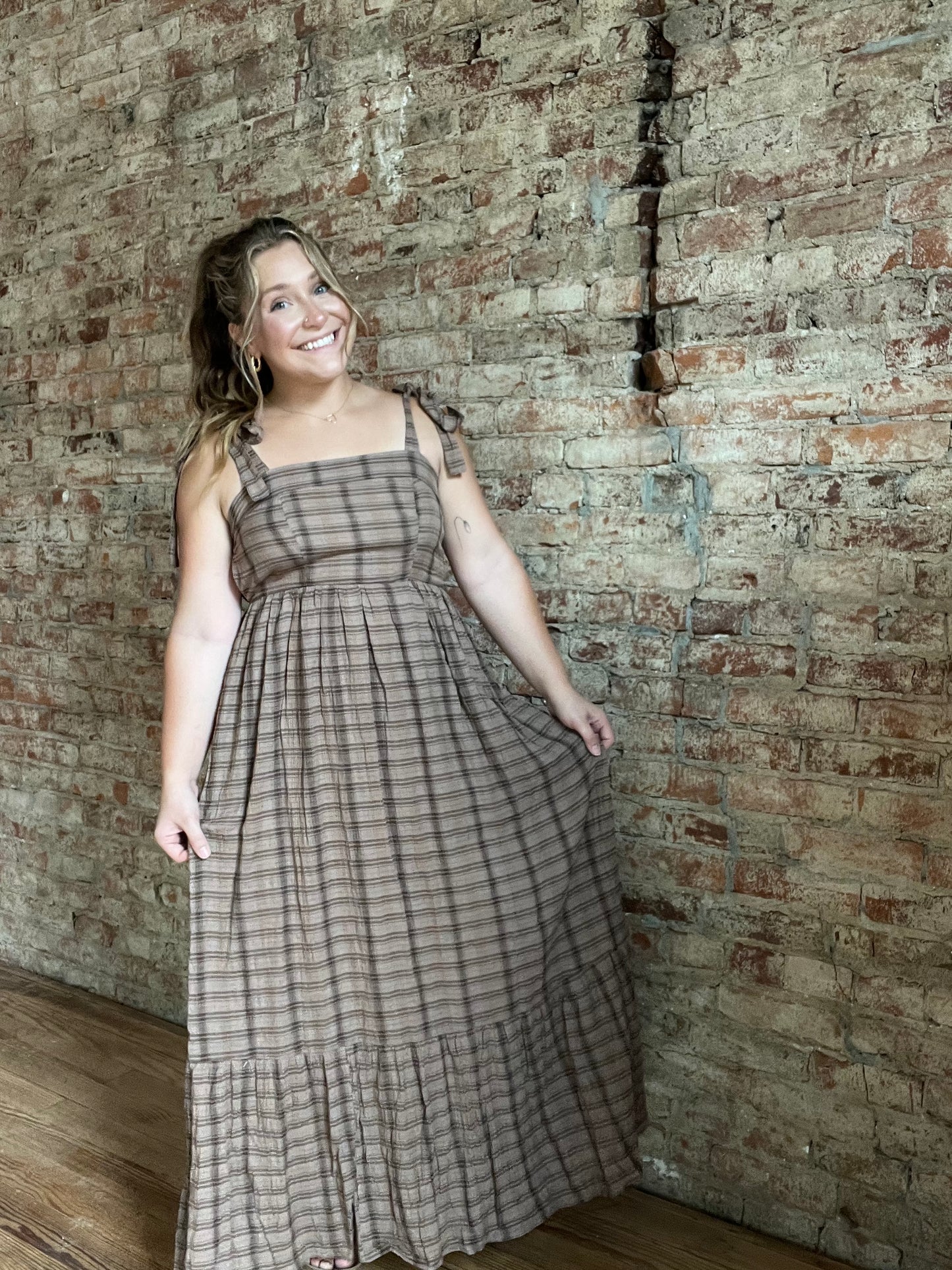Plaid Maxi Dress