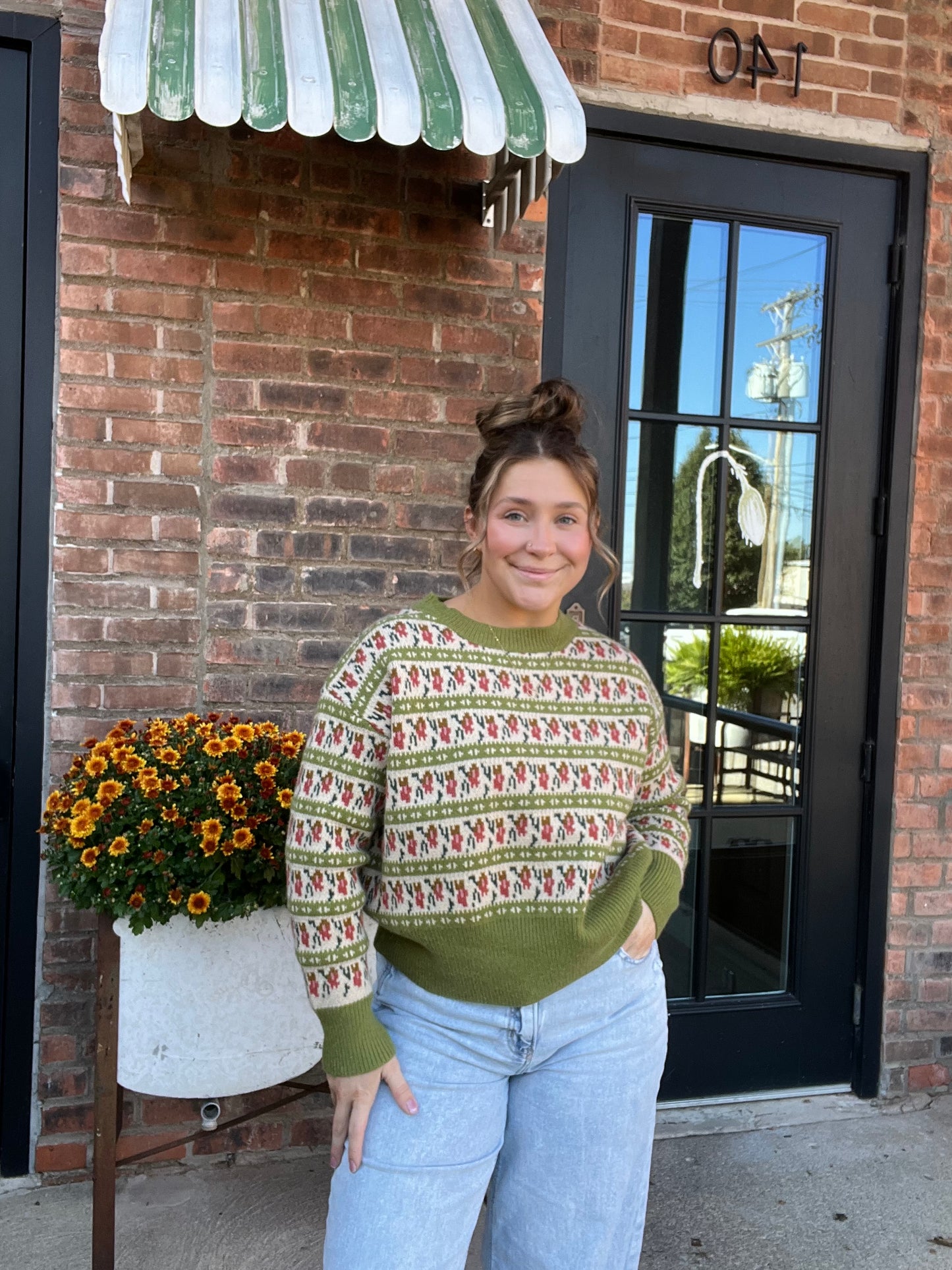 Western Floral Sweater