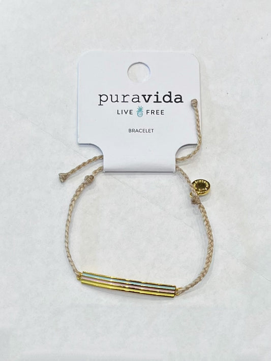 Pura Vida Stripe Bar Bracelet