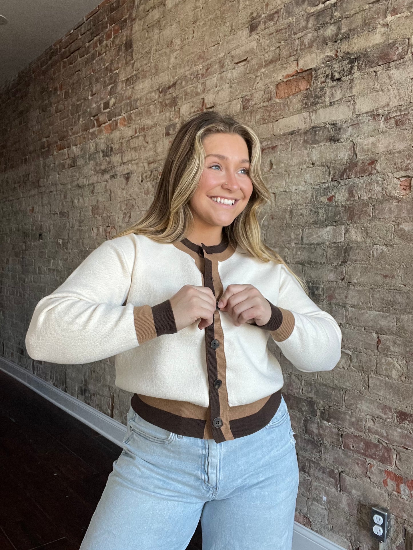 Dual Stripe Cardigan