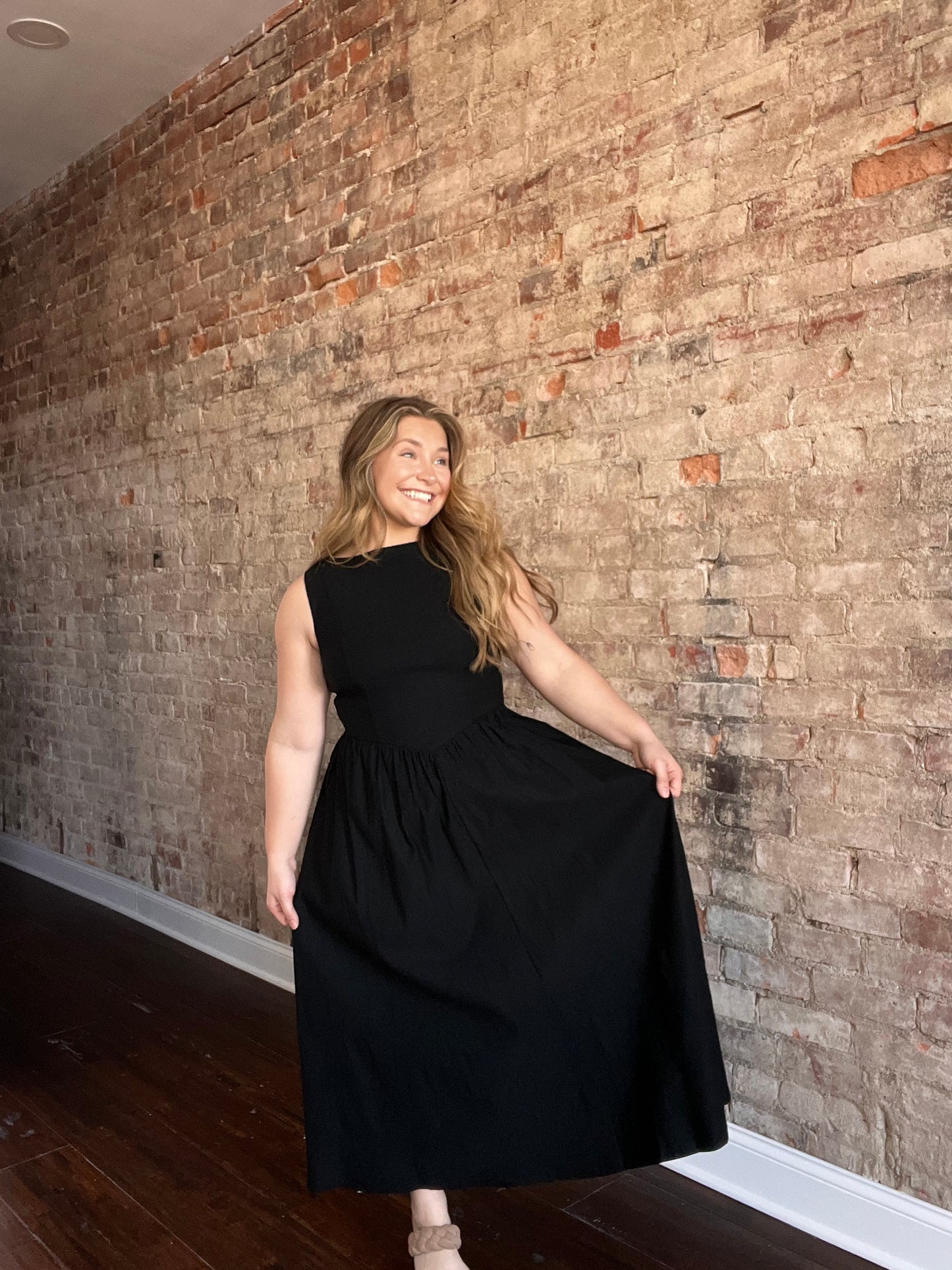 Boatneck Midi Dress