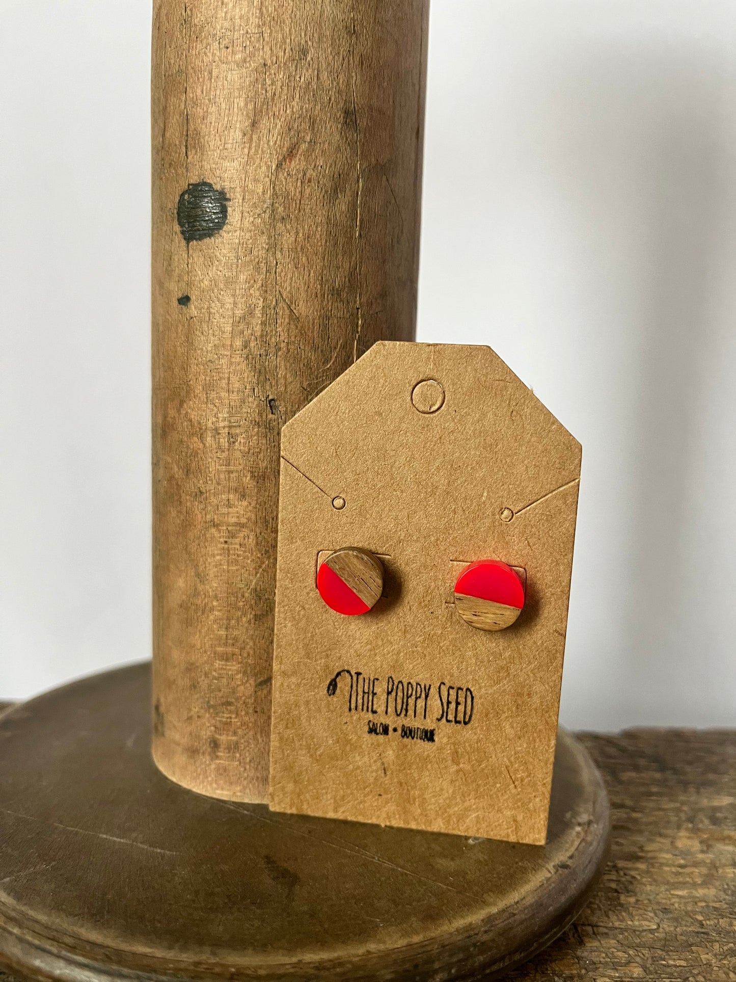 Wood Stud Earrings