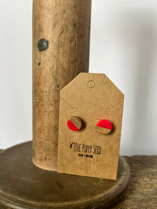 Wood Stud Earrings