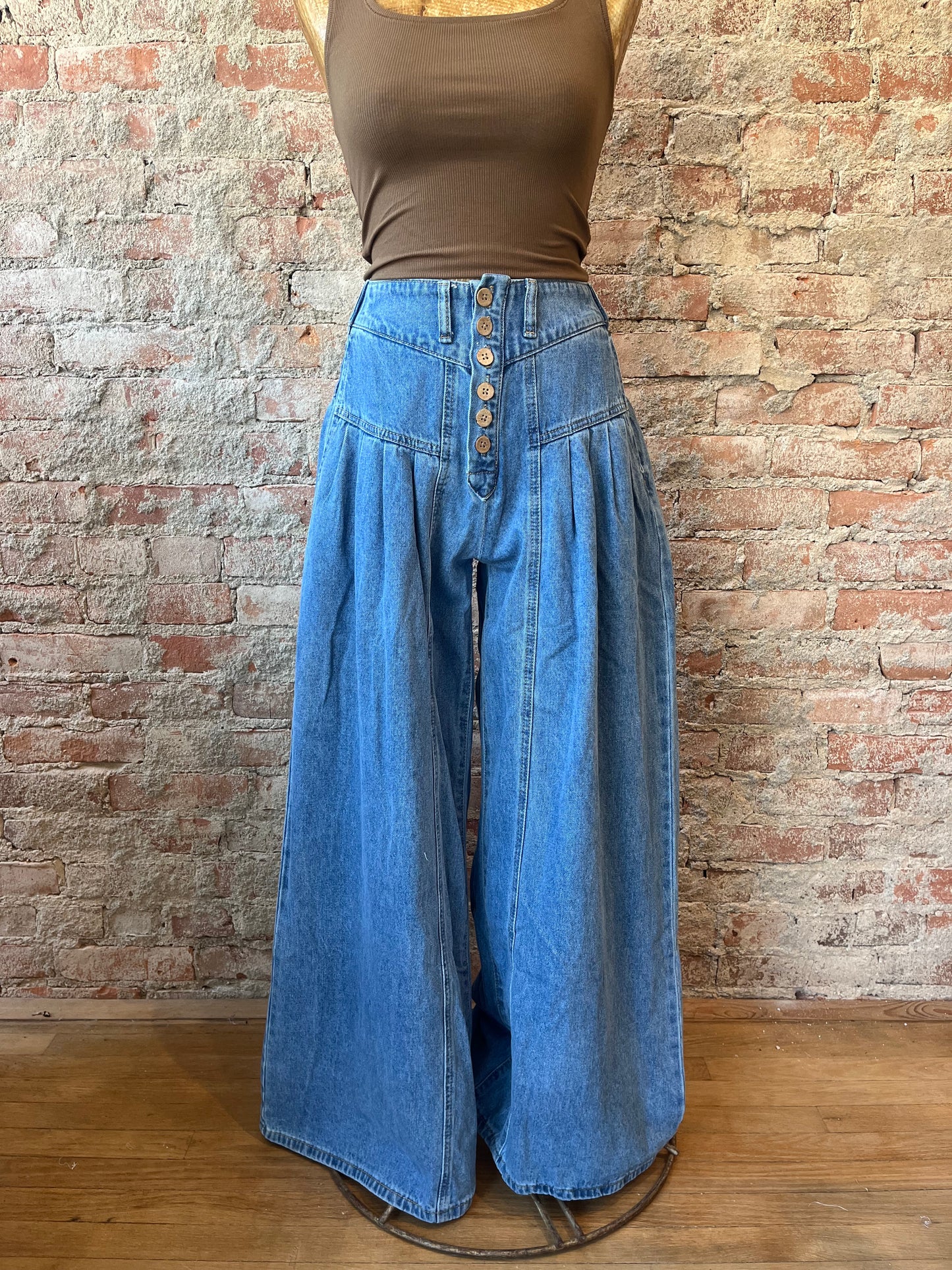Flare Button Jeans
