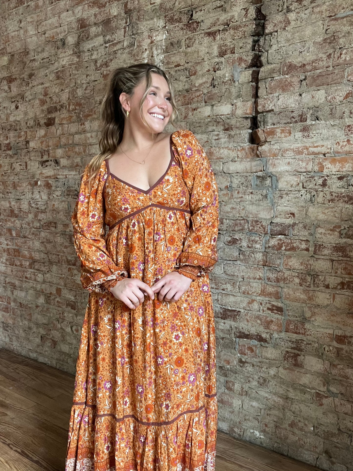 Pumpkin Spice Maxi Dress