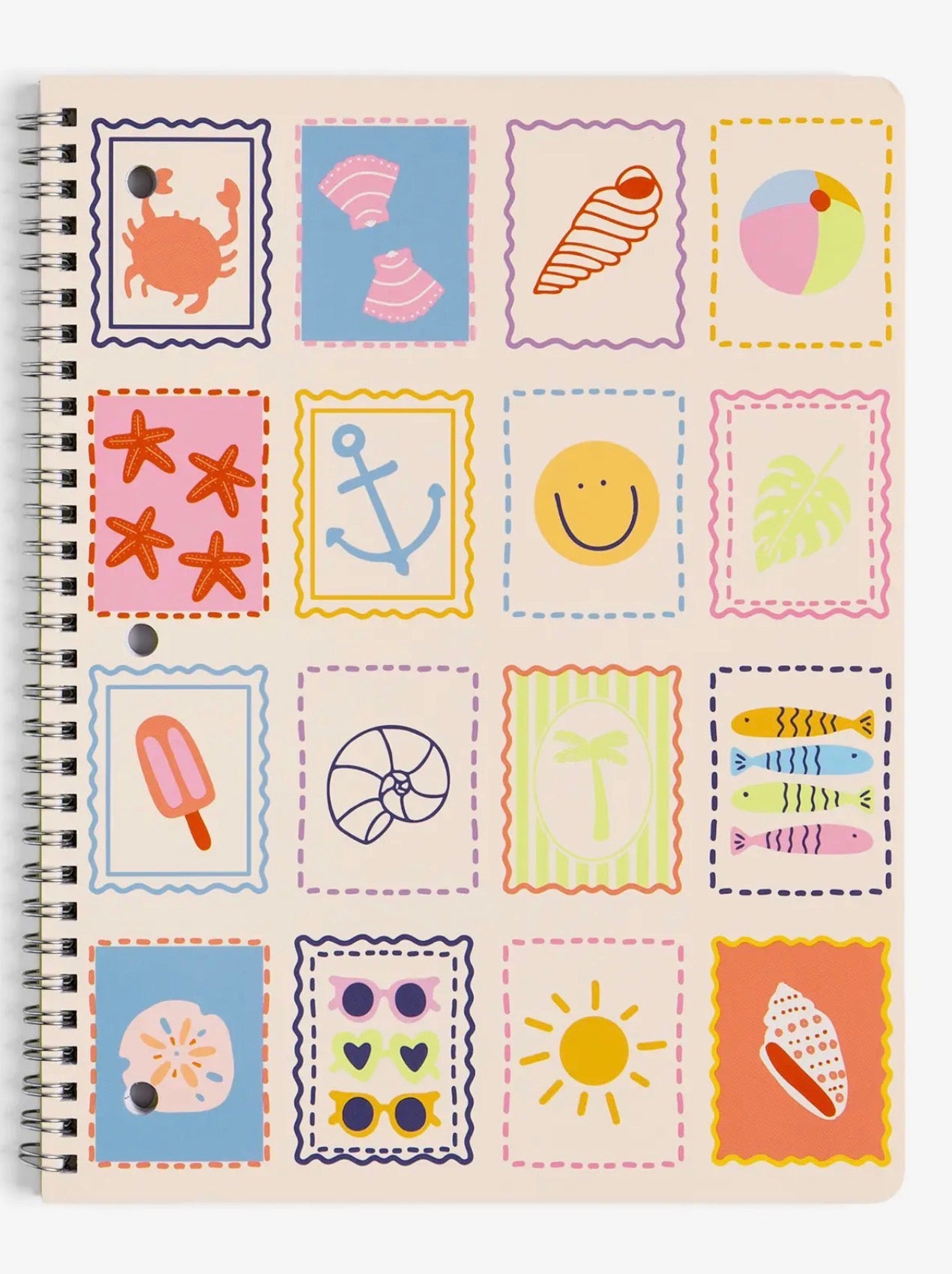 Beach Days Coastal Spiral Notebook