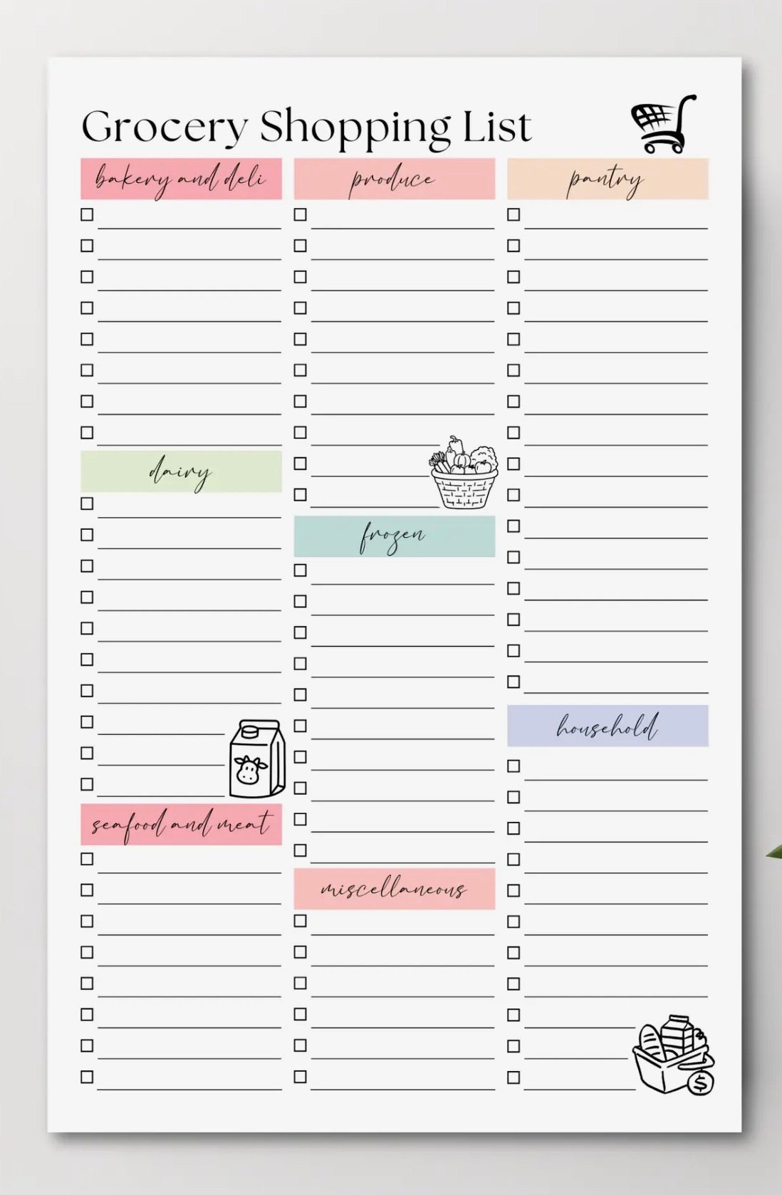 Grocery Shopping List