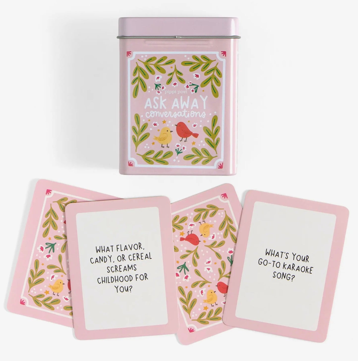 Ask Away Conversation Cards- Deck of Cards + Storage Tin