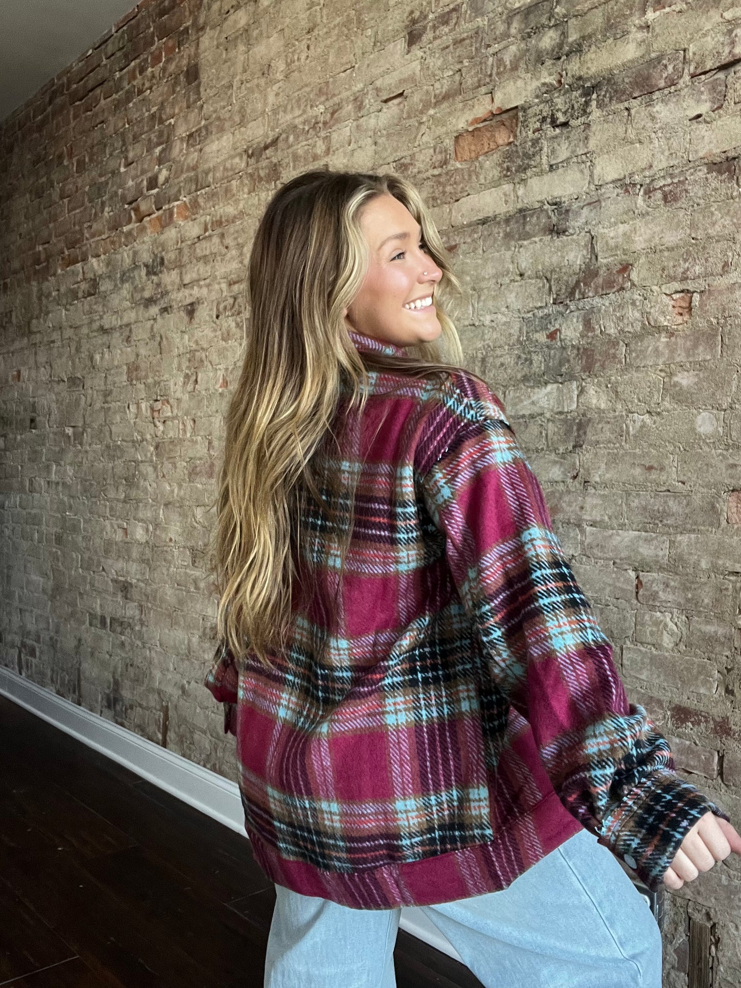 Plaid Button Shacket
