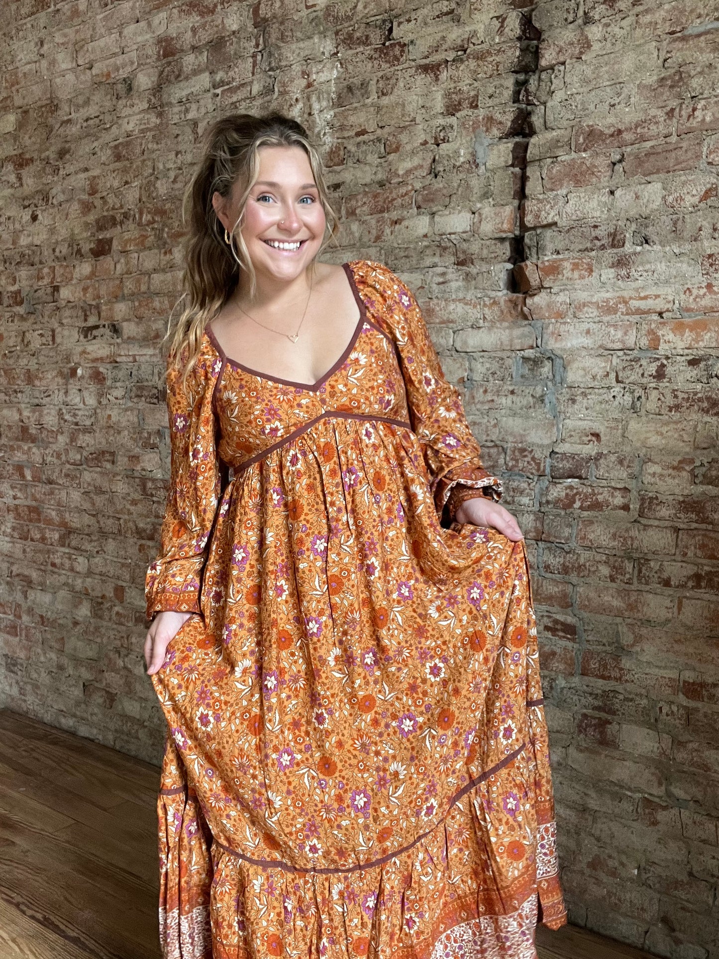 Pumpkin Spice Maxi Dress