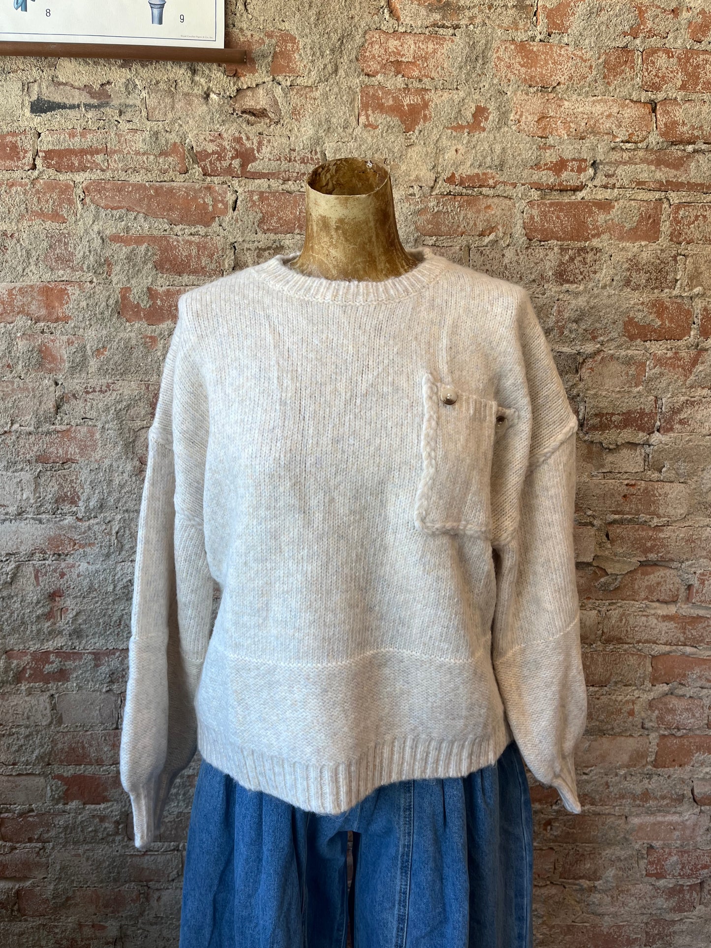 Button Pocket Sweater