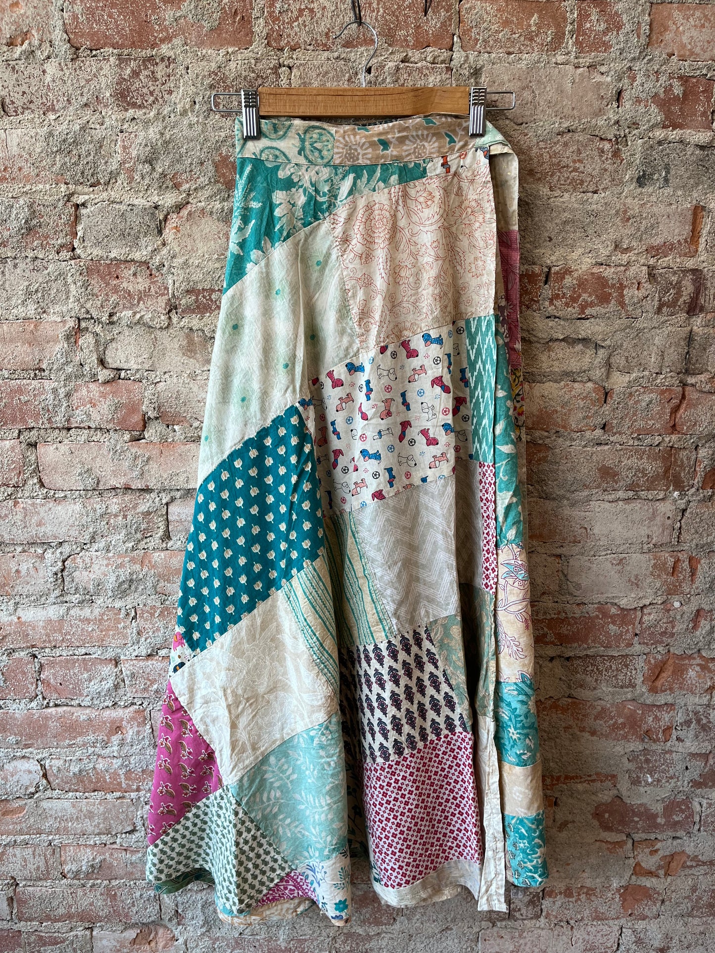 Patchwork Wrap Skirt