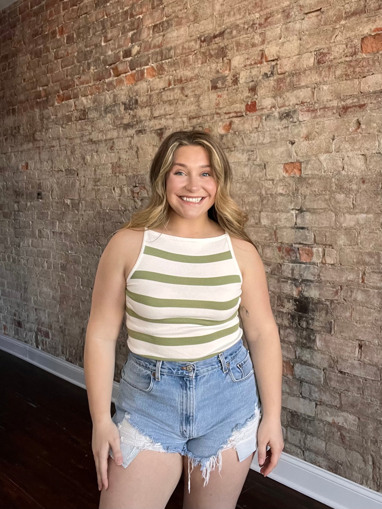 Stripe Sweater Tank Top