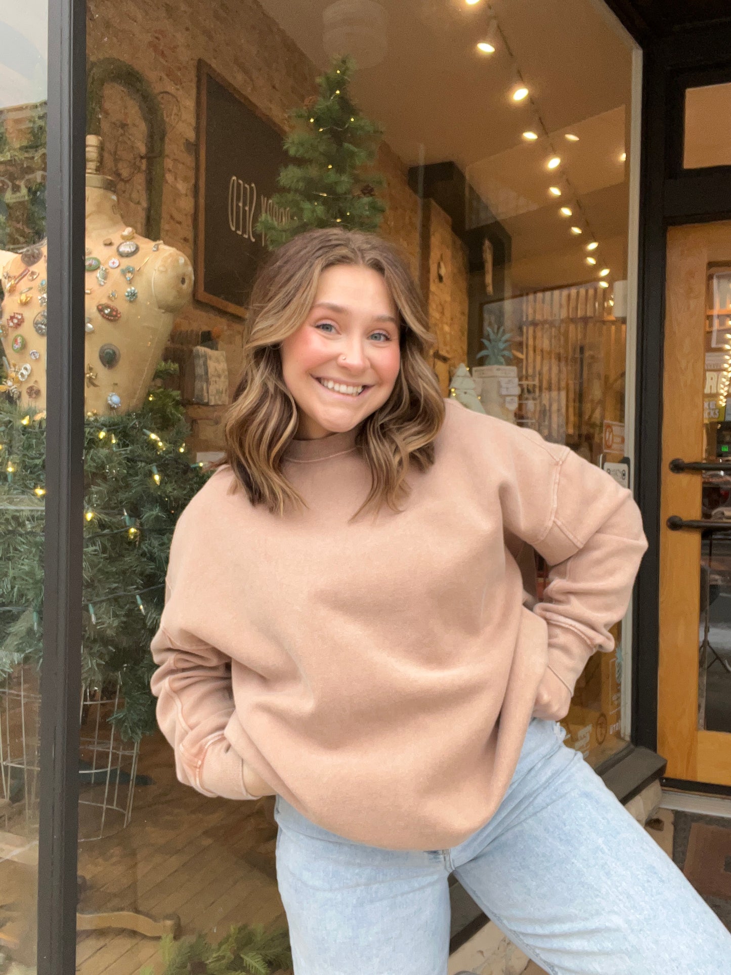 Taupe Oversized Sweatshirt