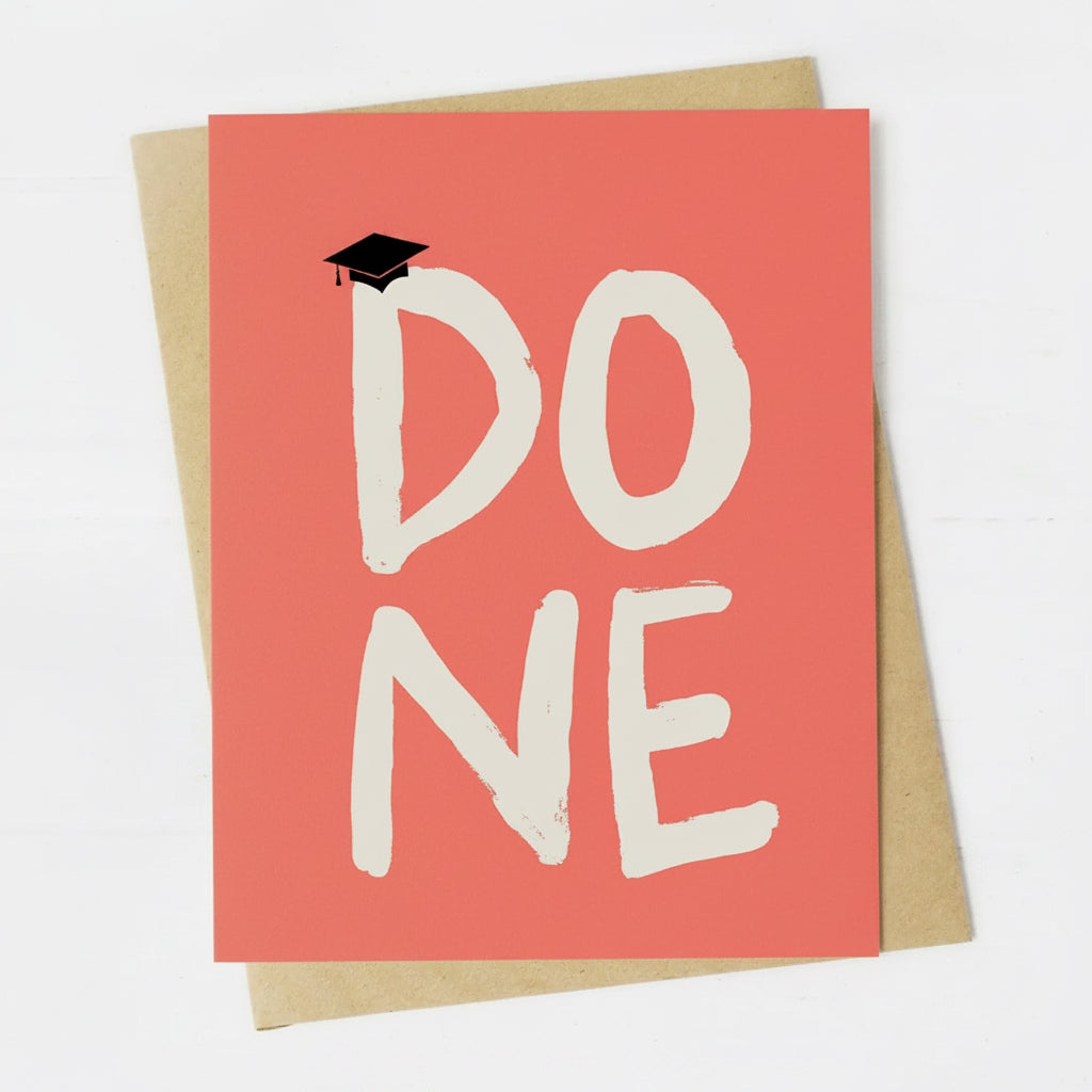 Done Grad Cap Graduation Card