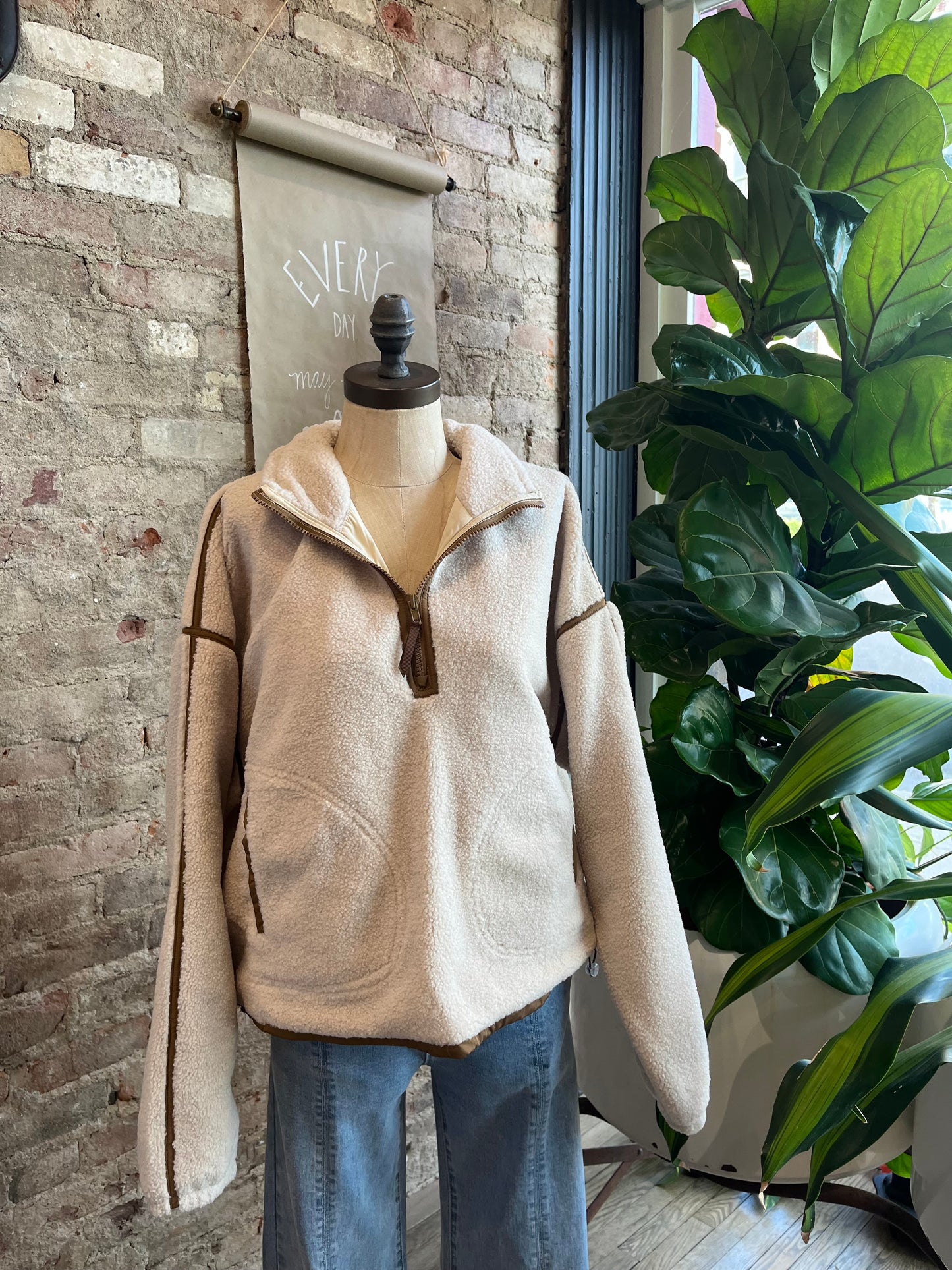 Sherpa Pullover Top