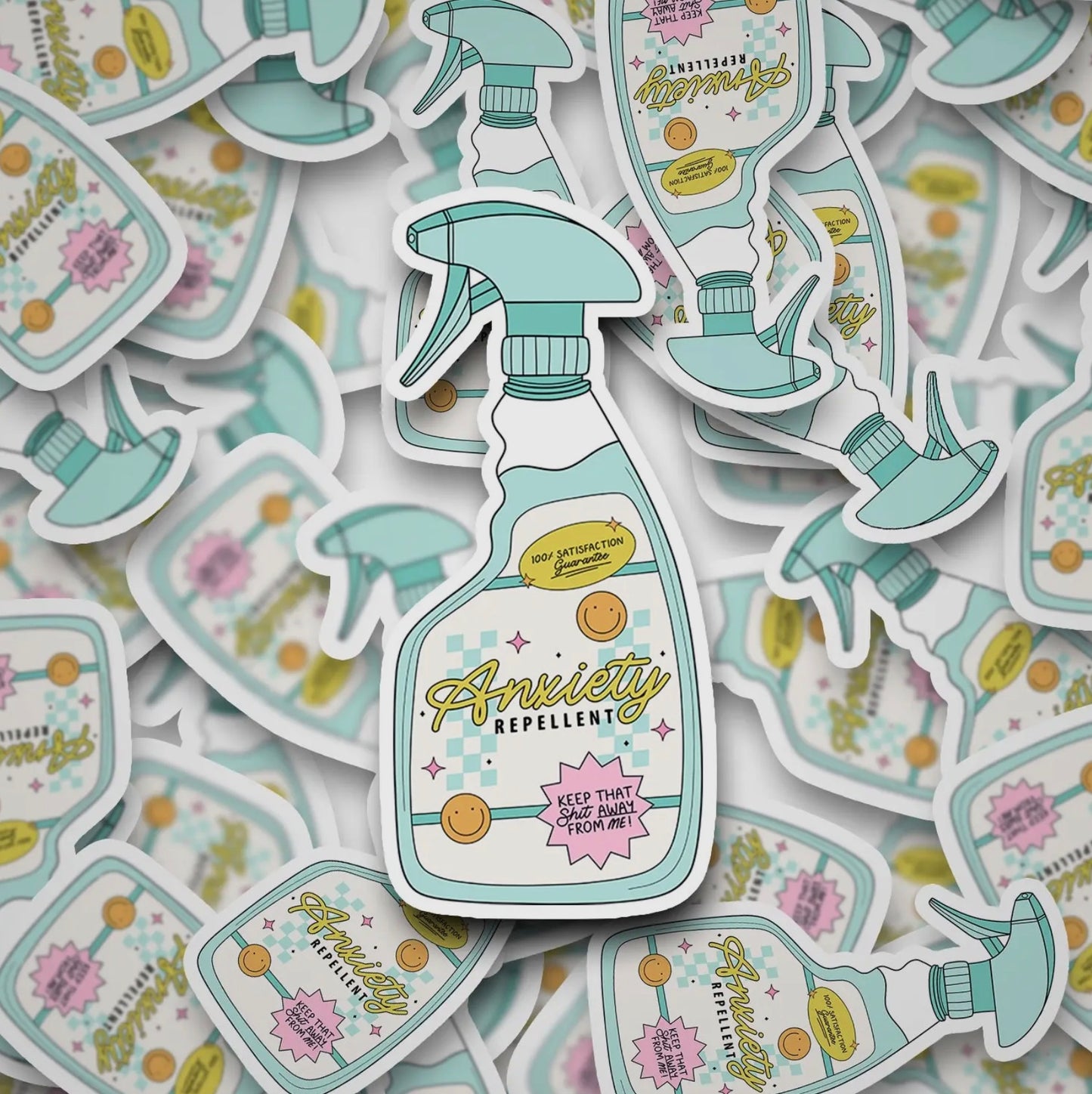 Anxiety Repellent Spray Sticker