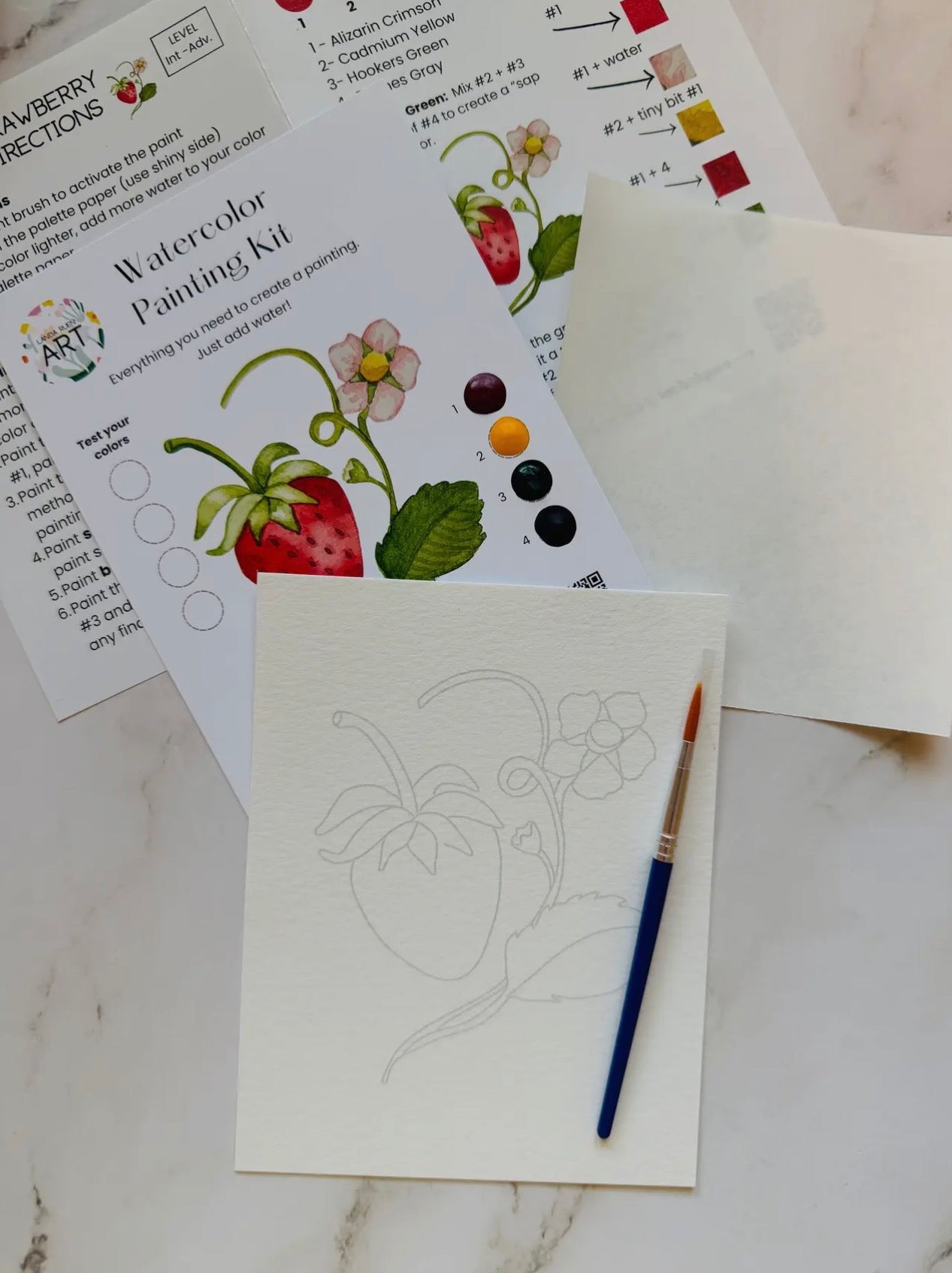 Strawberry Watercolor Kit