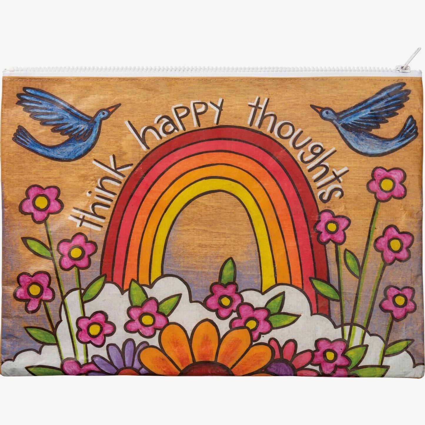 Think Happy Thoughts Zipper Folder