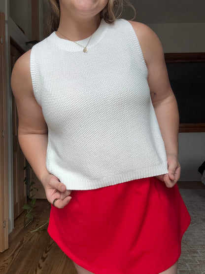 Open Back Knit Top