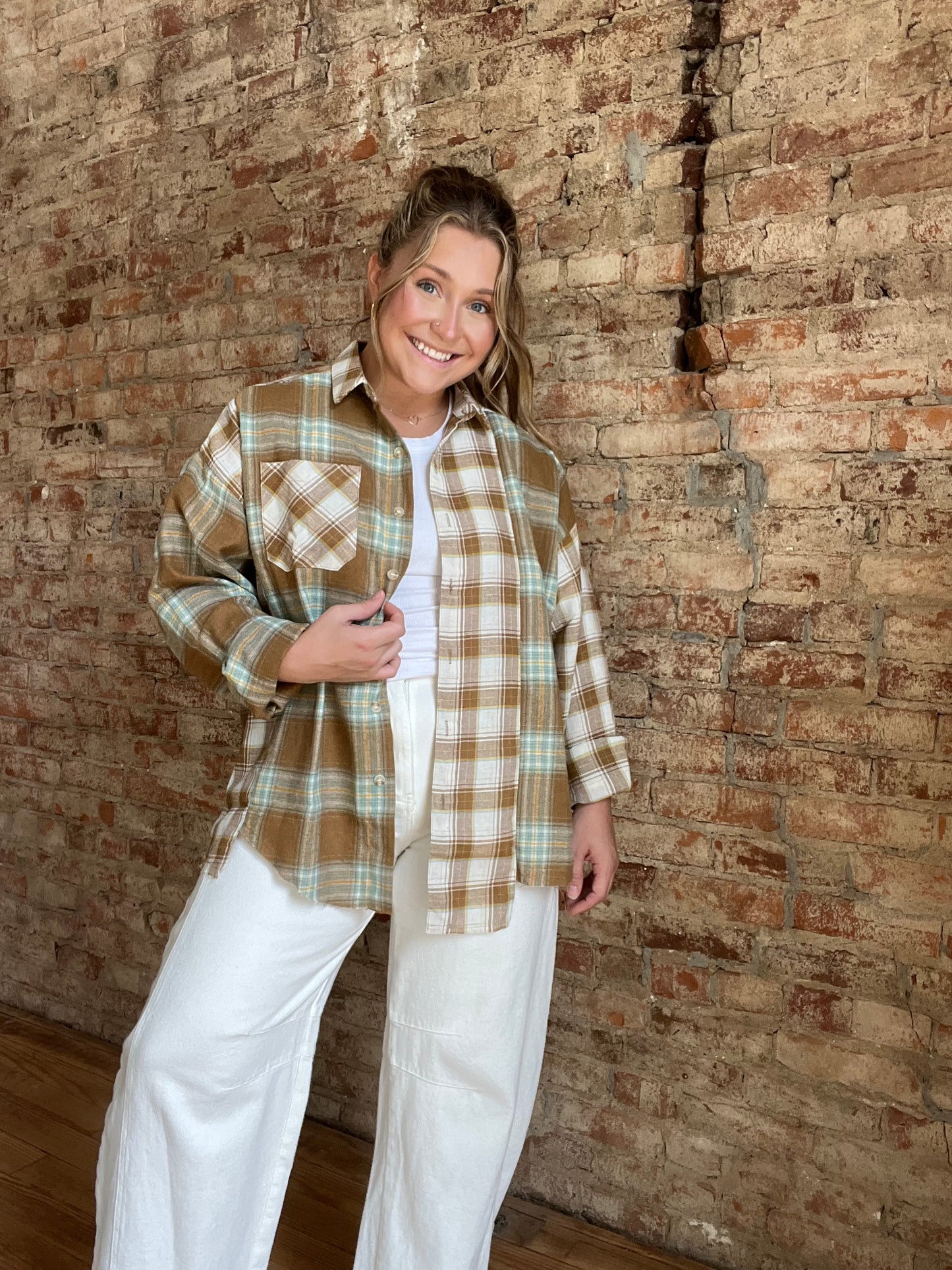 Noelle Flannel Top