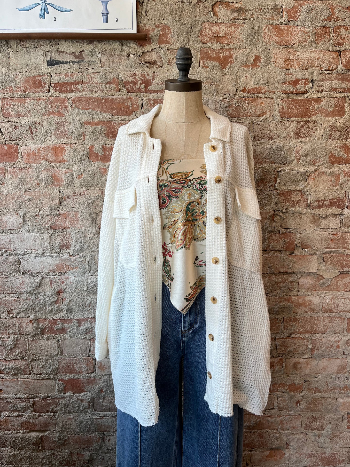 Waffle Button Down Jacket