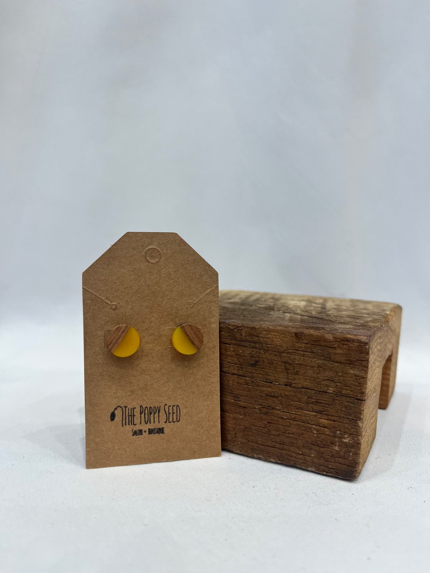 Wood Stud Earings