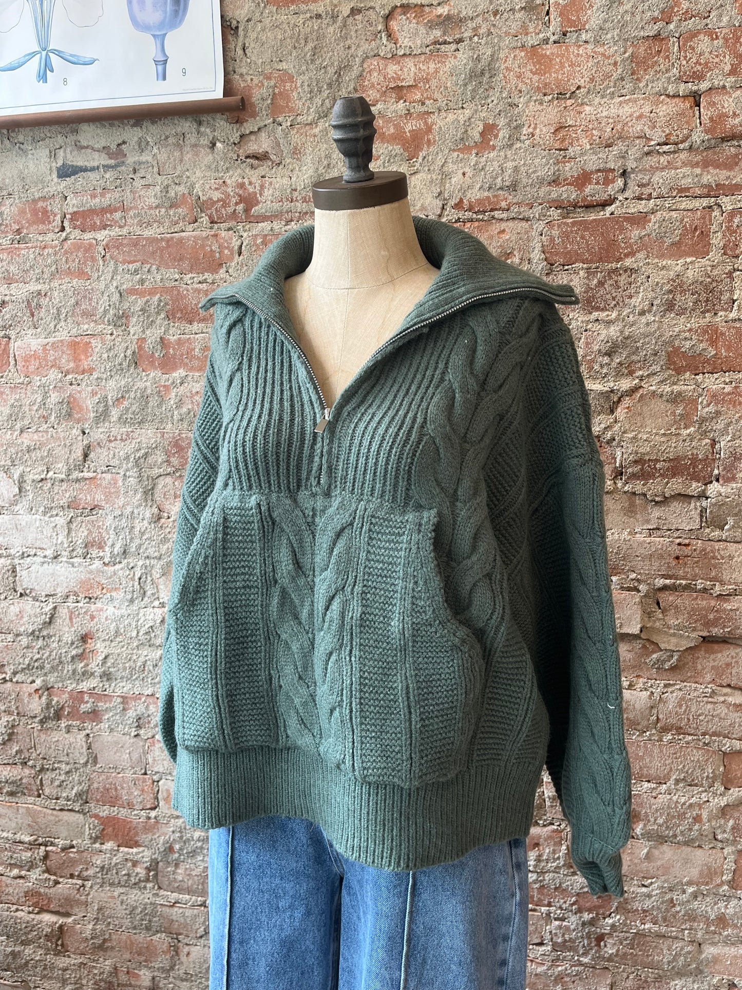 Chunky Quarter Zip Sweater