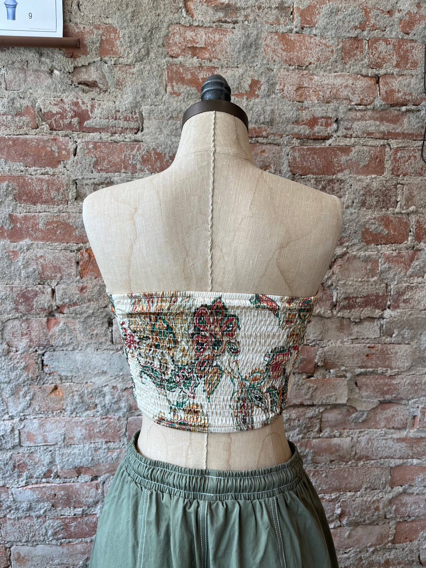 Paisley Satin Tube Top