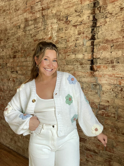 3D Floral Cardigan